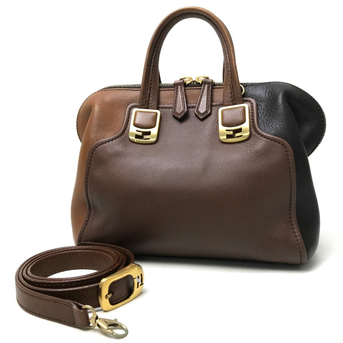 Fendi Brown Leather Handbag (Pre-Owned)