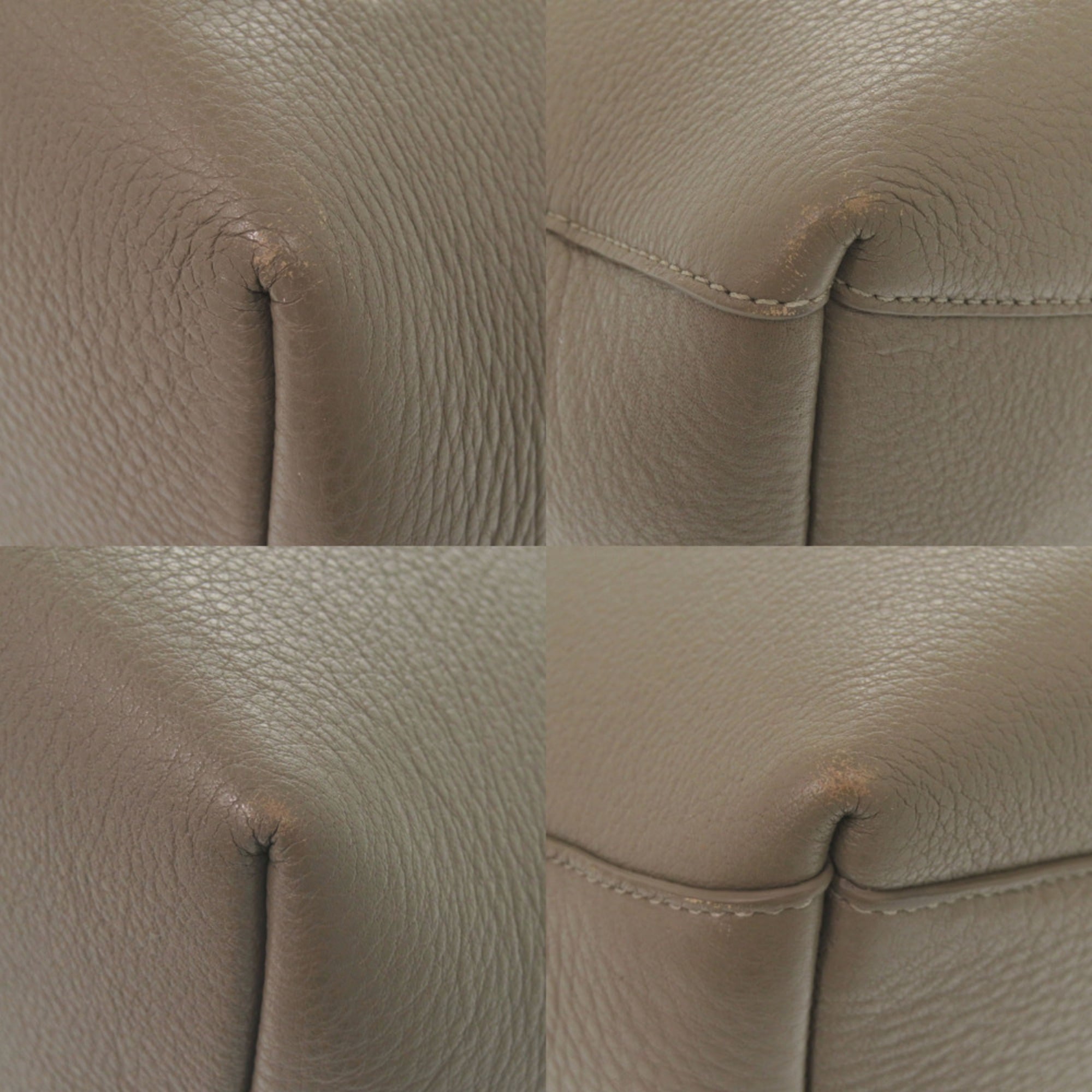 Bally Grayish Leather Tote Bag (Pre-Owned)