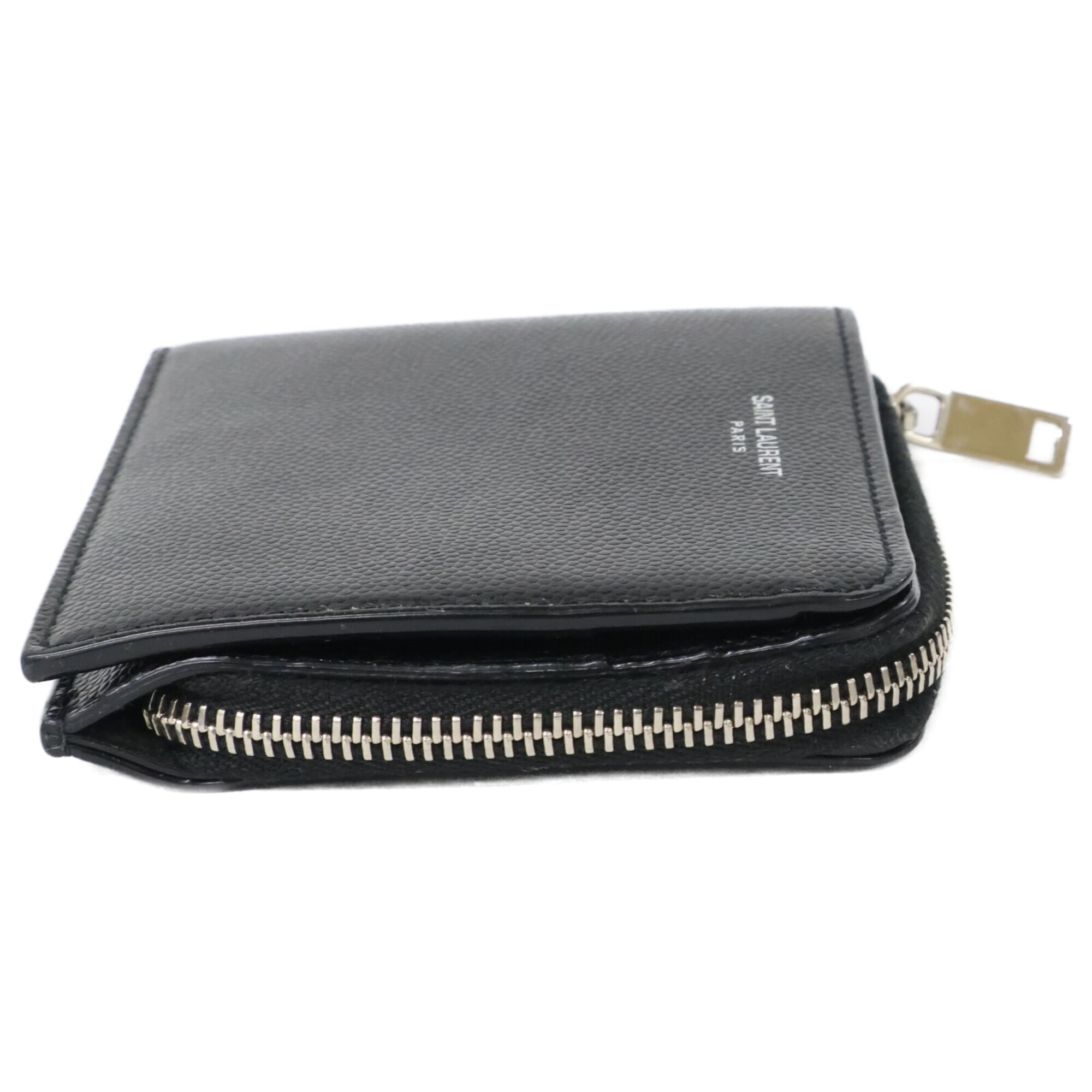 Yves Saint Laurent Black Leather Wallet (Bi-Fold) (Pre-Owned)