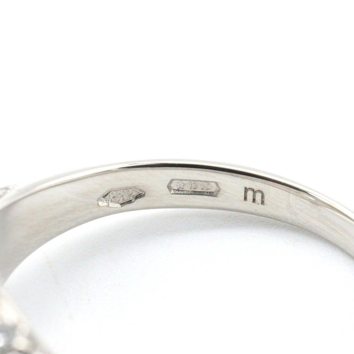 Bvlgari Silver Clear Platinum 950 Band Ring (Pre-Owned)