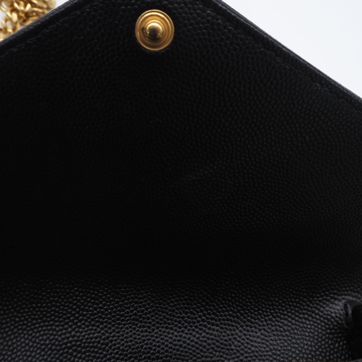 Yves Saint Laurent Black Leather Chain/Shoulder Wallet (Pre-Owned)