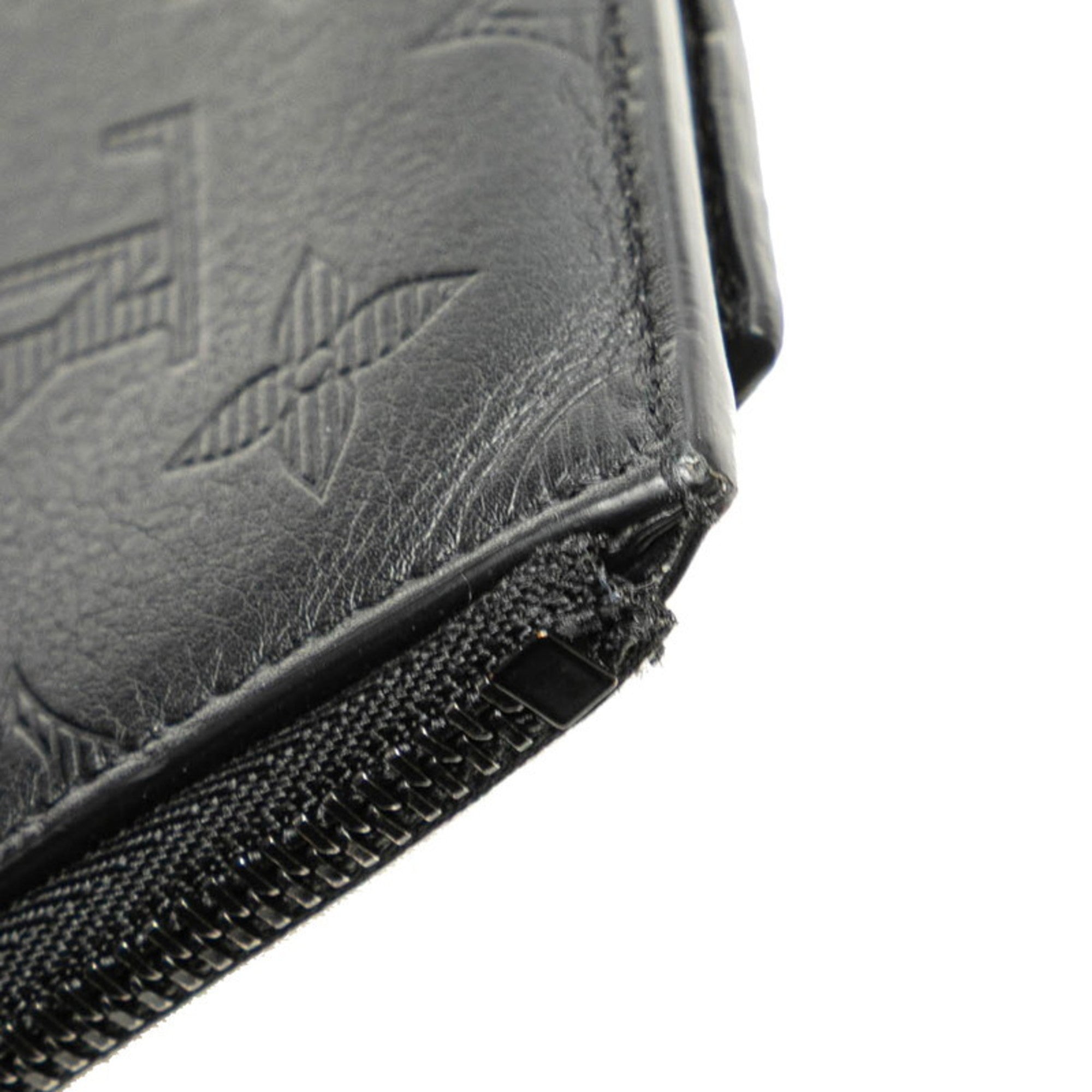 Louis Vuitton Black Noir Leather Coin Purse/Coin Case (Pre-Owned)