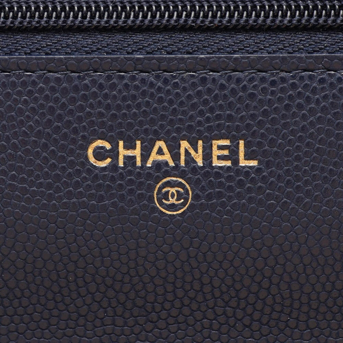 Chanel Navy Grained Calfskin Handbag Shoulder Bag (Pre-Owned)