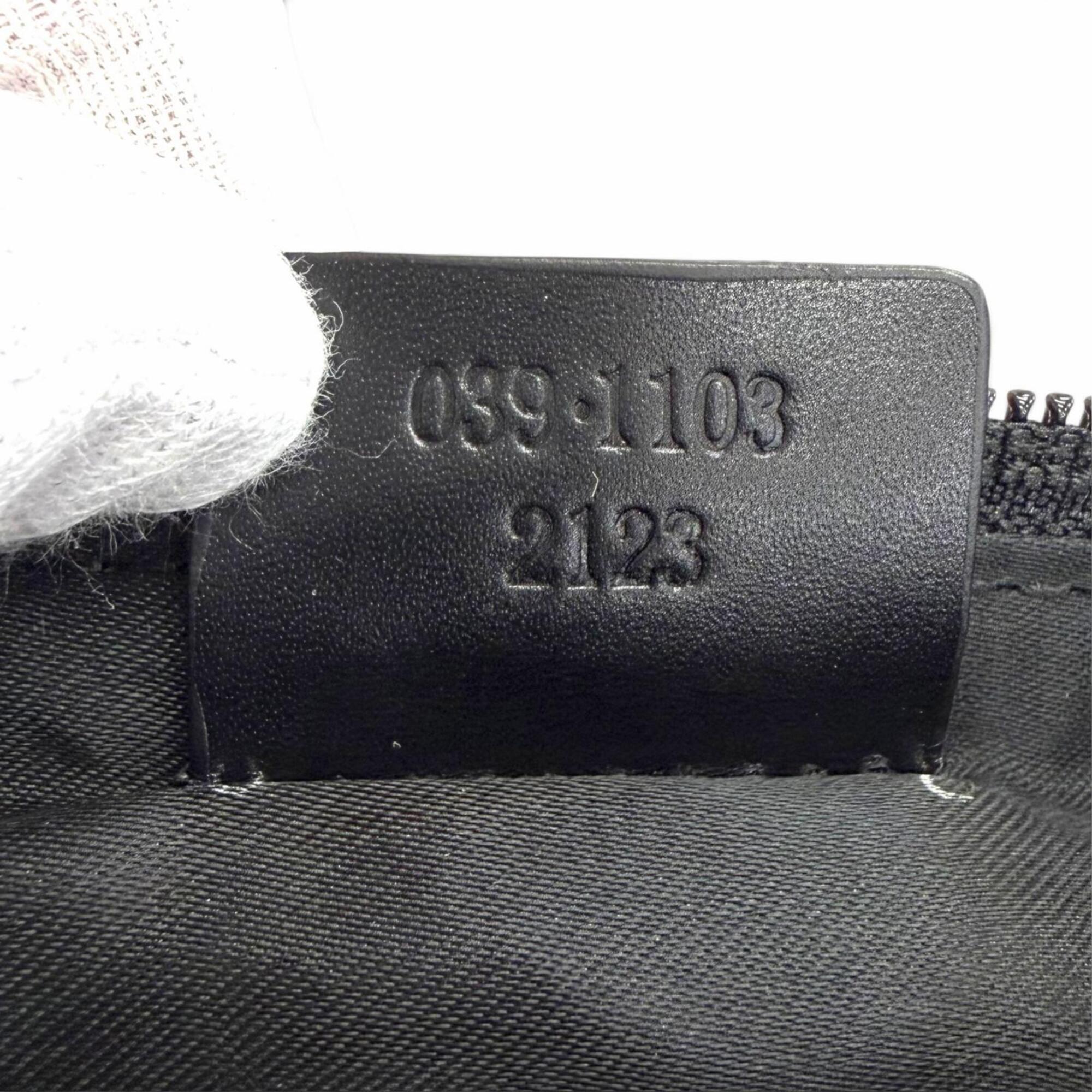 Gucci Dark Brown Gg Canvas Leather Pouch (Pre-Owned)