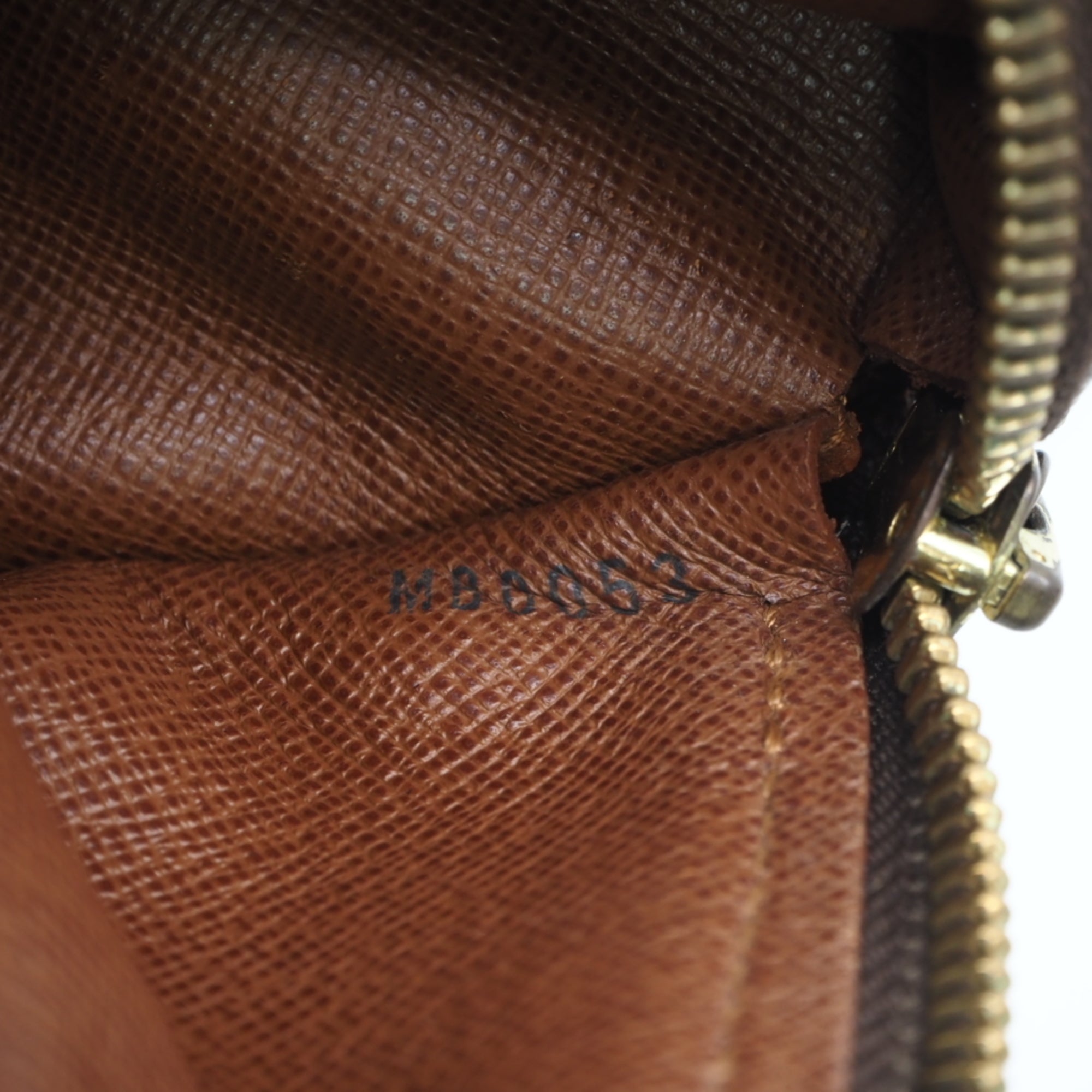 Louis Vuitton Beige Brown Coated Canvas Leather Handbag (Pre-Owned)