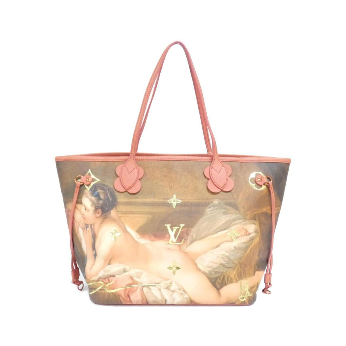Louis Vuitton Corail Coated Canvas Handbag Pouch (Pre-Owned)
