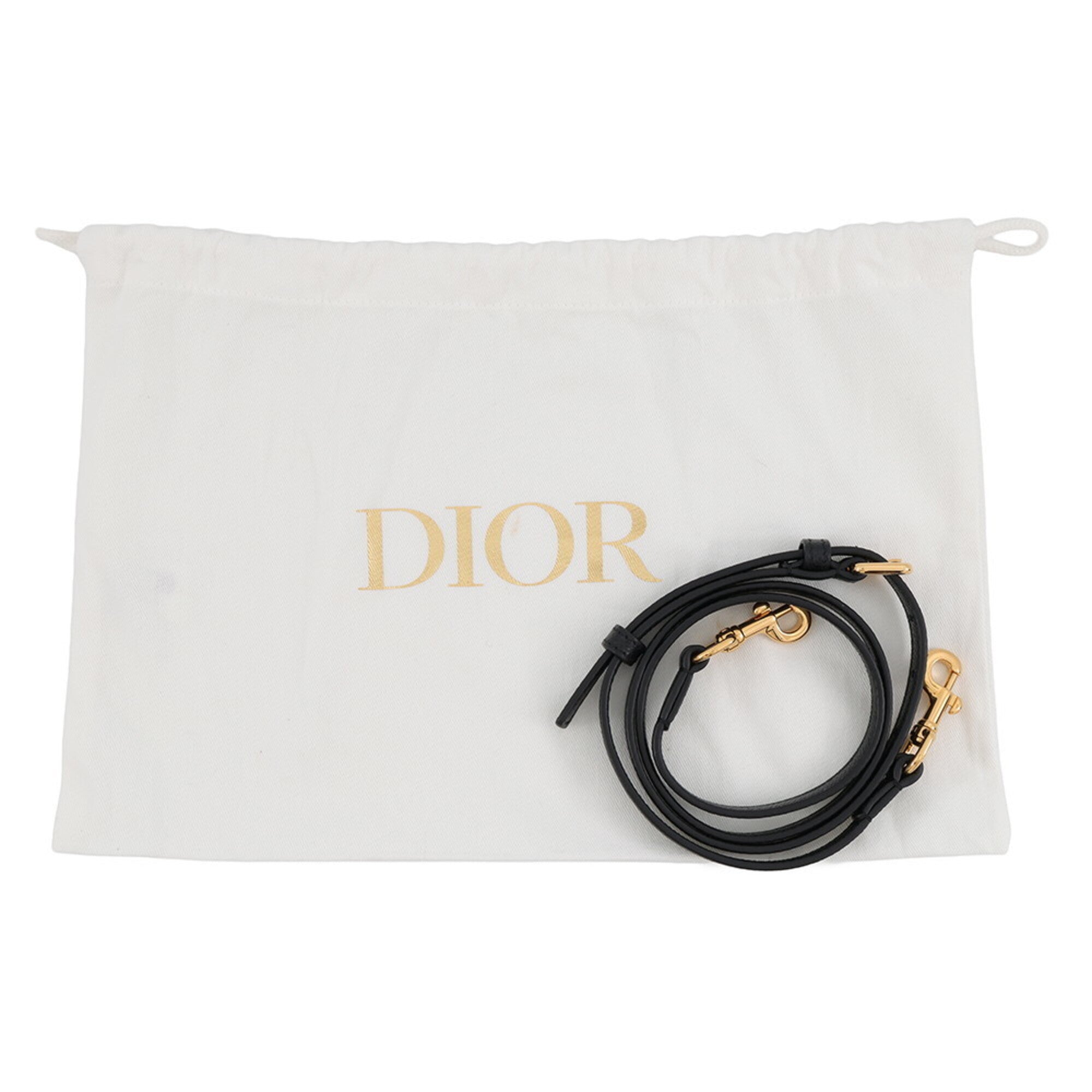 Christian Dior Black Leather Shoulder Bag (Pre-Owned)