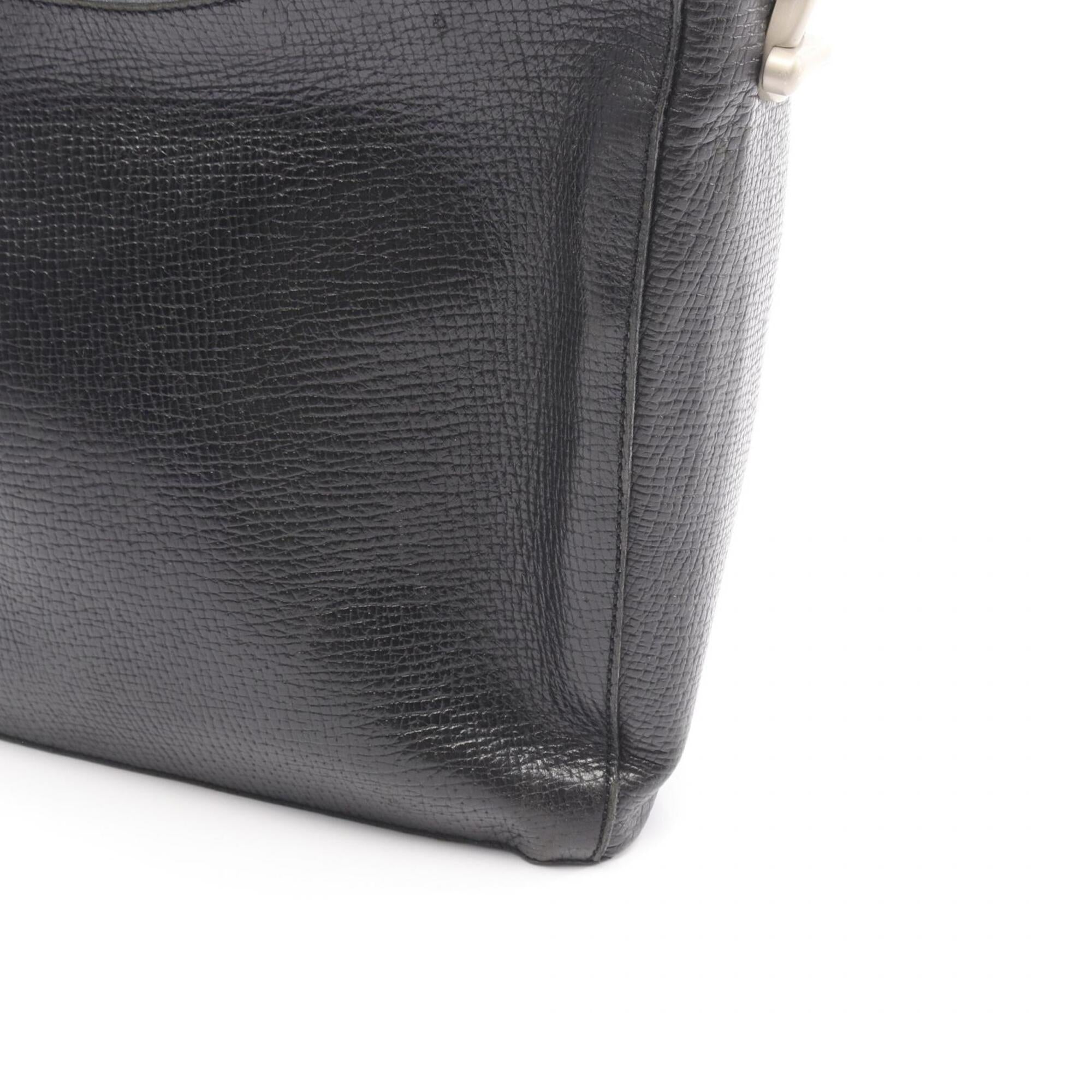 Loewe Black Leather Handbag Shoulder Bag (Pre-Owned)