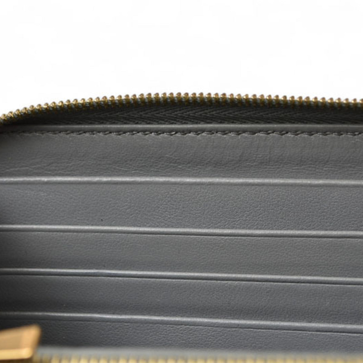 Celine Gray Leather Long Wallet (Bi-Fold) (Pre-Owned)