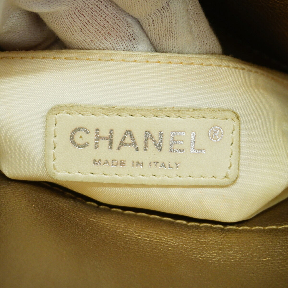 Chanel Beige Canvas Tote Bag (Pre-Owned)