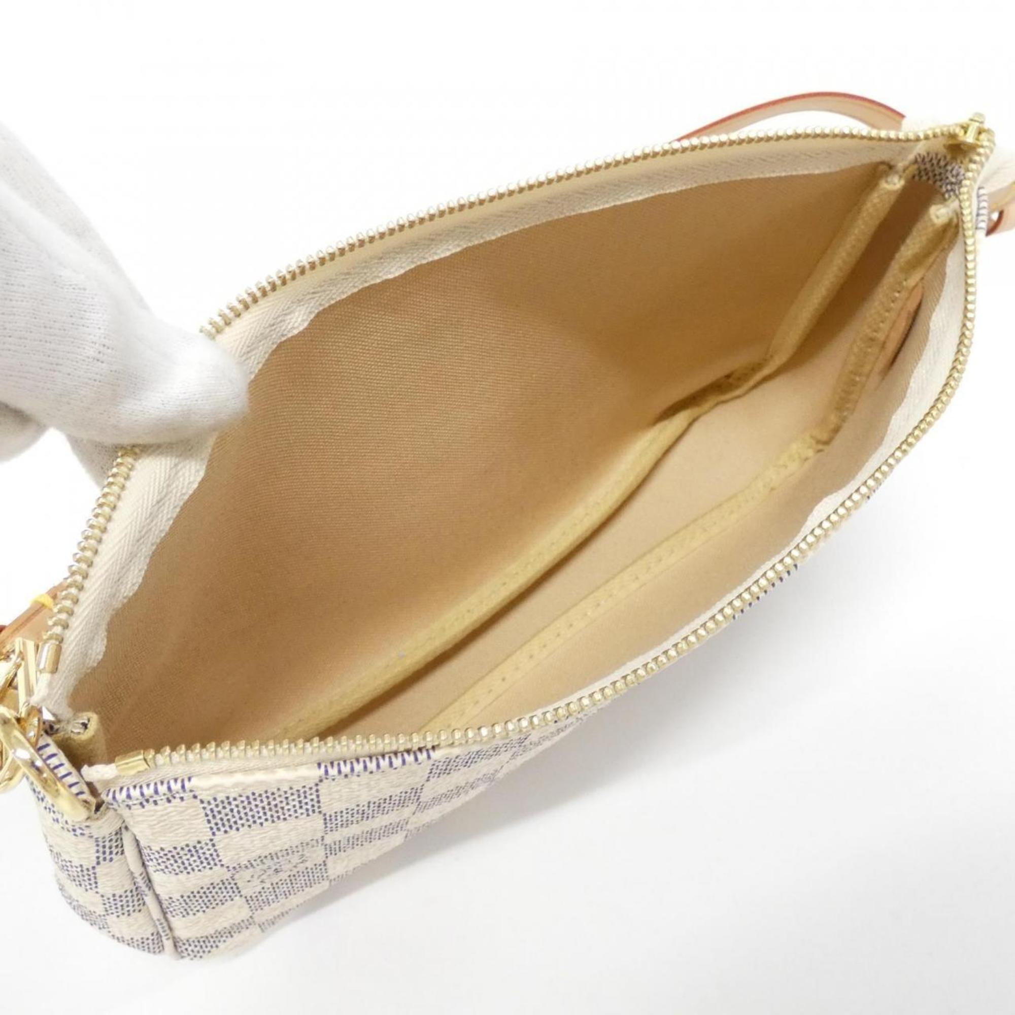 Louis Vuitton Azur Coated Canvas Pochette Pouch (Pre-Owned)