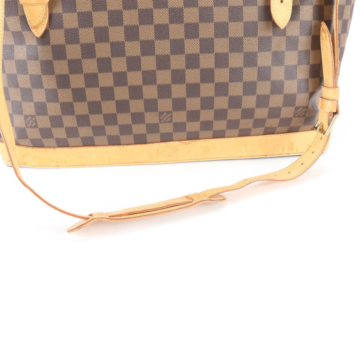 Louis Vuitton Brown Leather Coated Canvas Boston Bag Shoulder Bag (Pre-Owned)