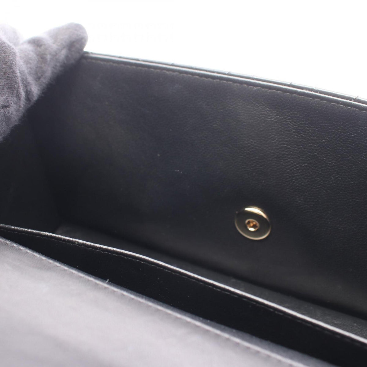 Chanel Matelasse Black Patent Leather Handbag Shoulder Bag (Pre-Owned)