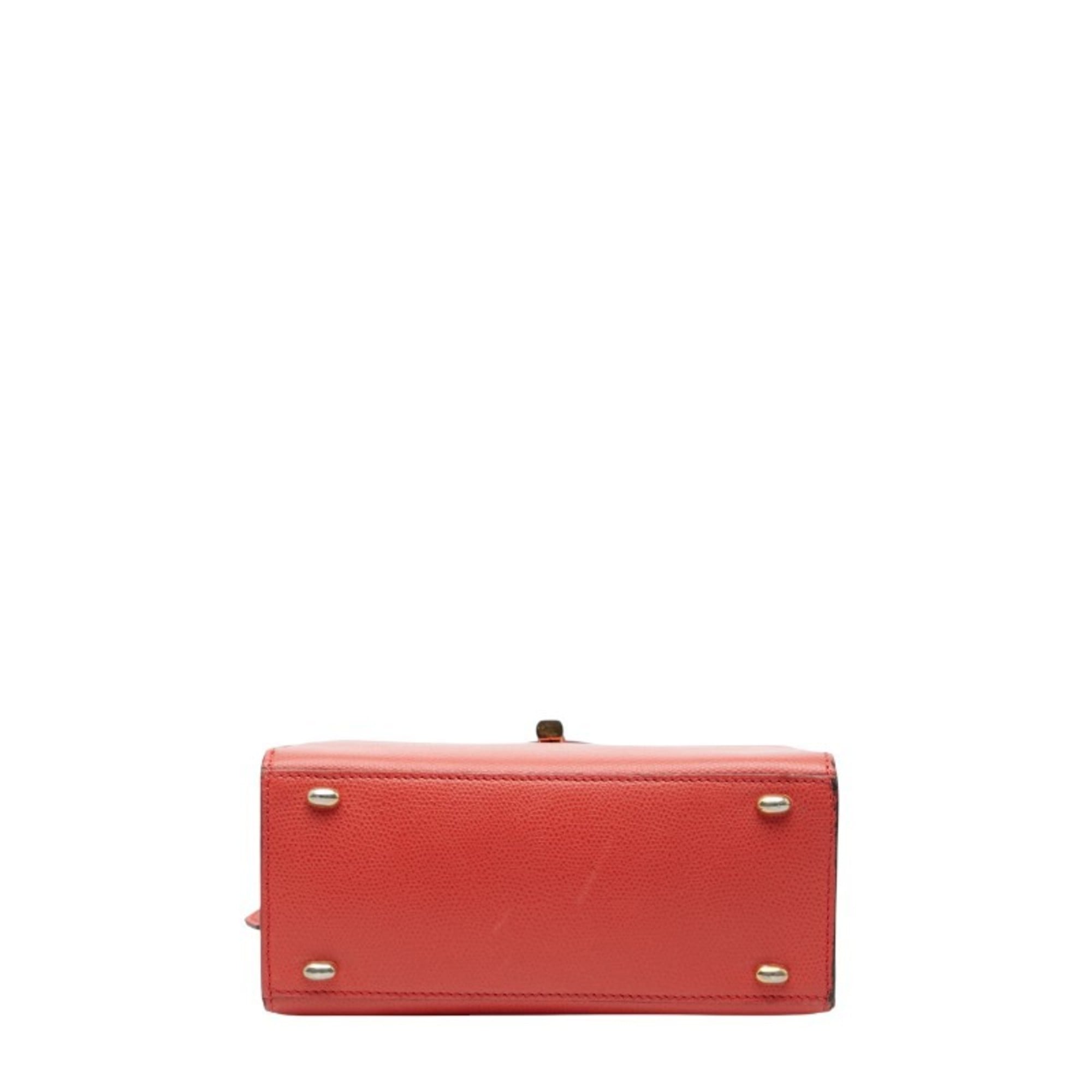 Celine Red Color Leather Handbag (Pre-Owned)