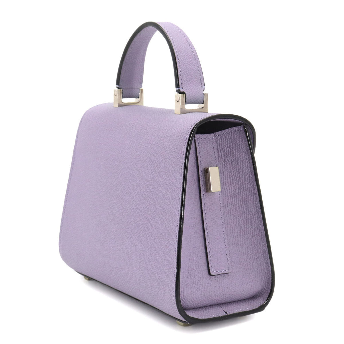 Valextra Purple Leather Handbag (Pre-Owned)