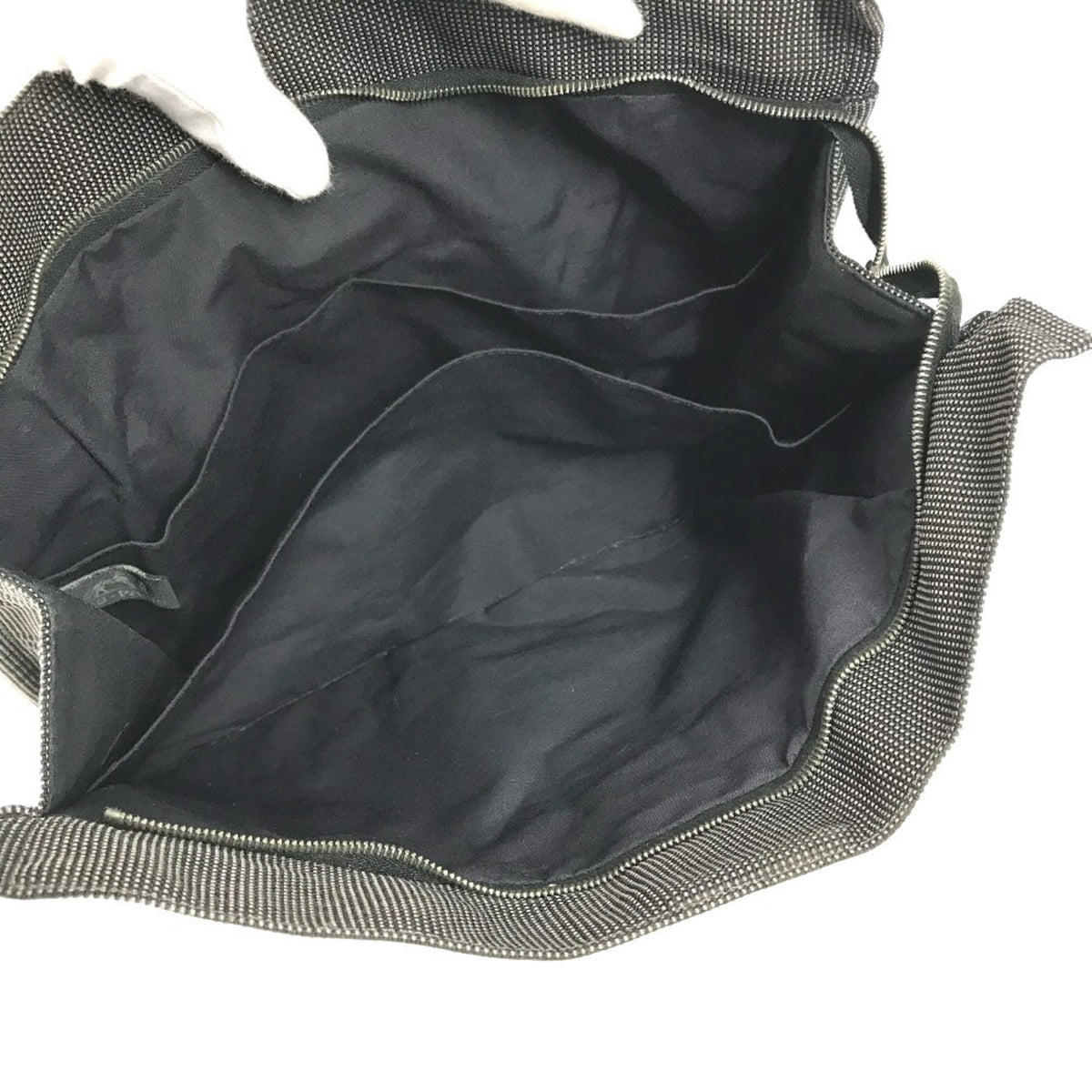 Hermes Her Line Gray Cotton Clutch Bag (Pre-Owned)