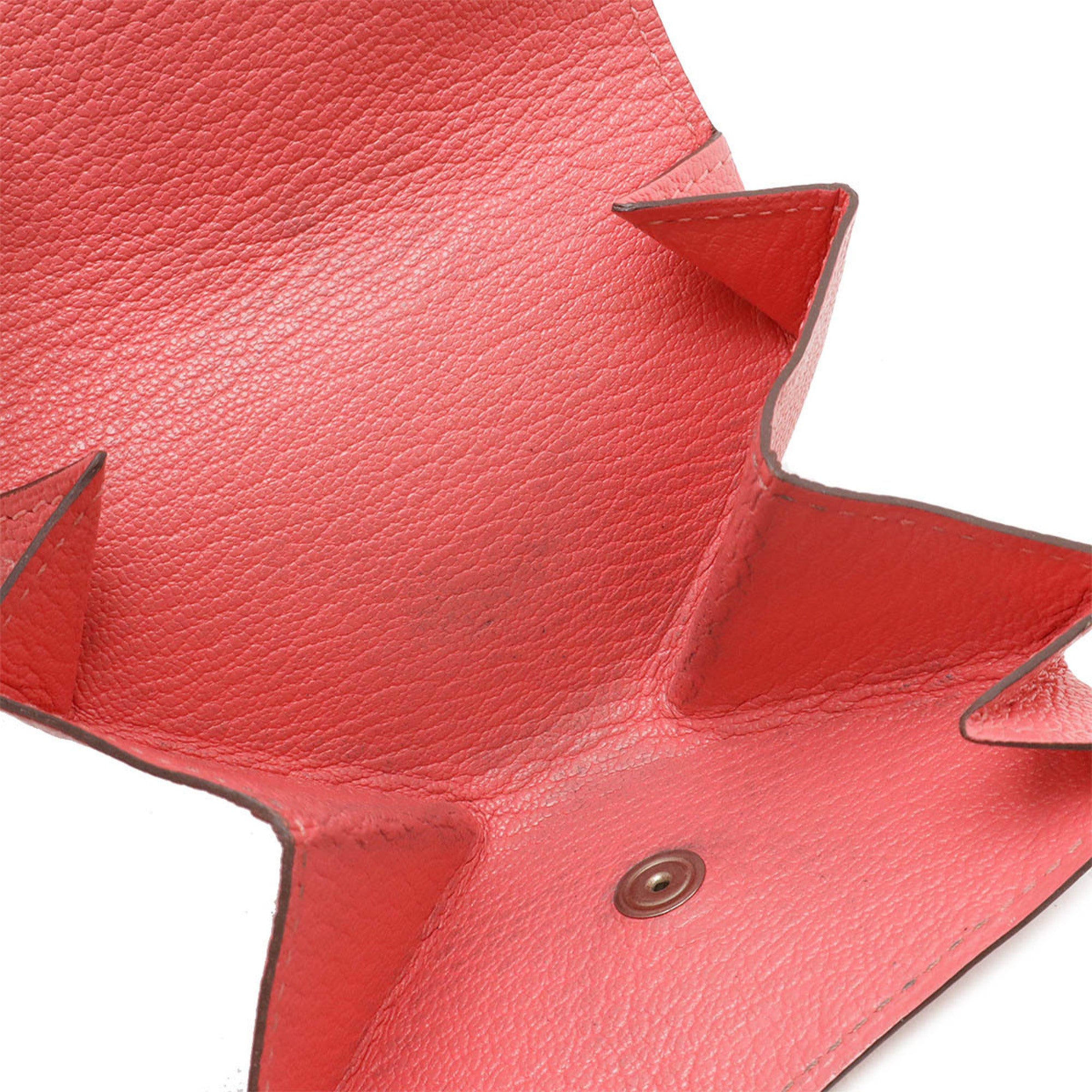 Hermes Pink Chevre Myzore Leather Coin Purse/Coin Case (Pre-Owned)