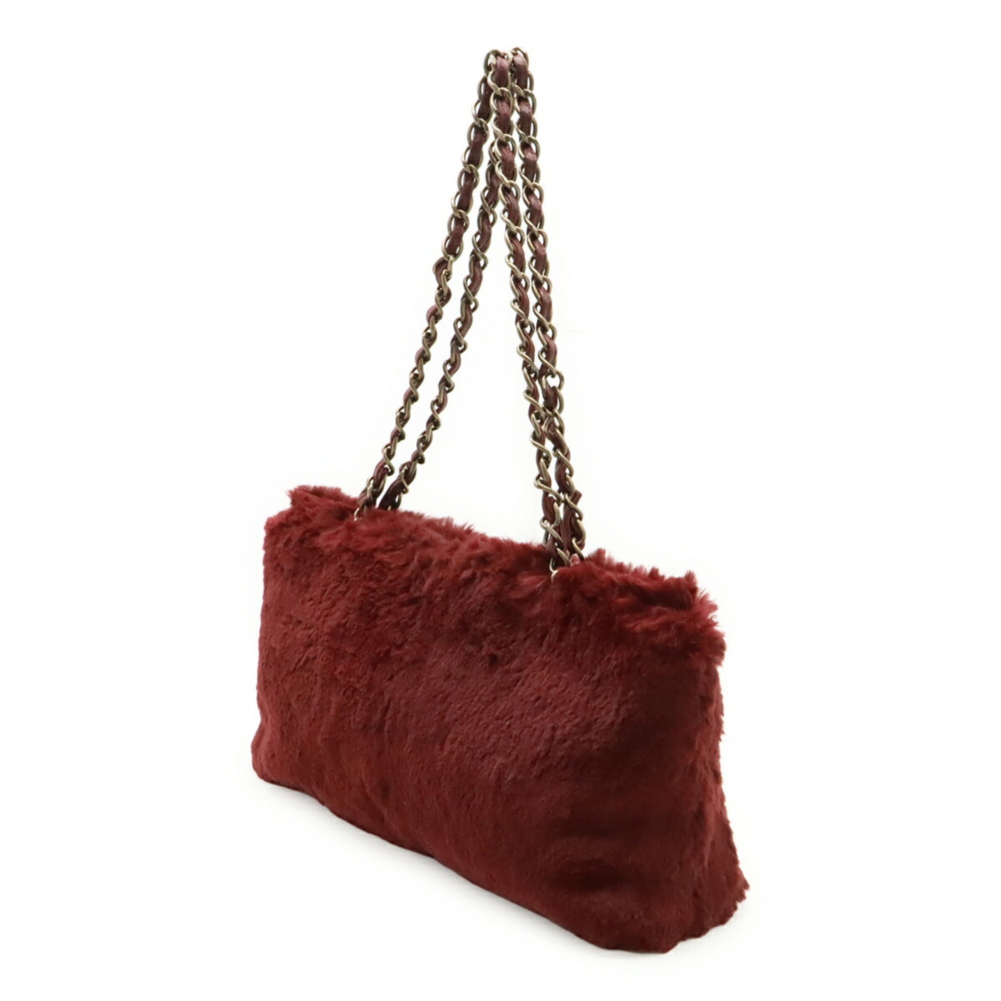Chanel Bordeaux Lapin Leather Shoulder Bag (Pre-Owned)