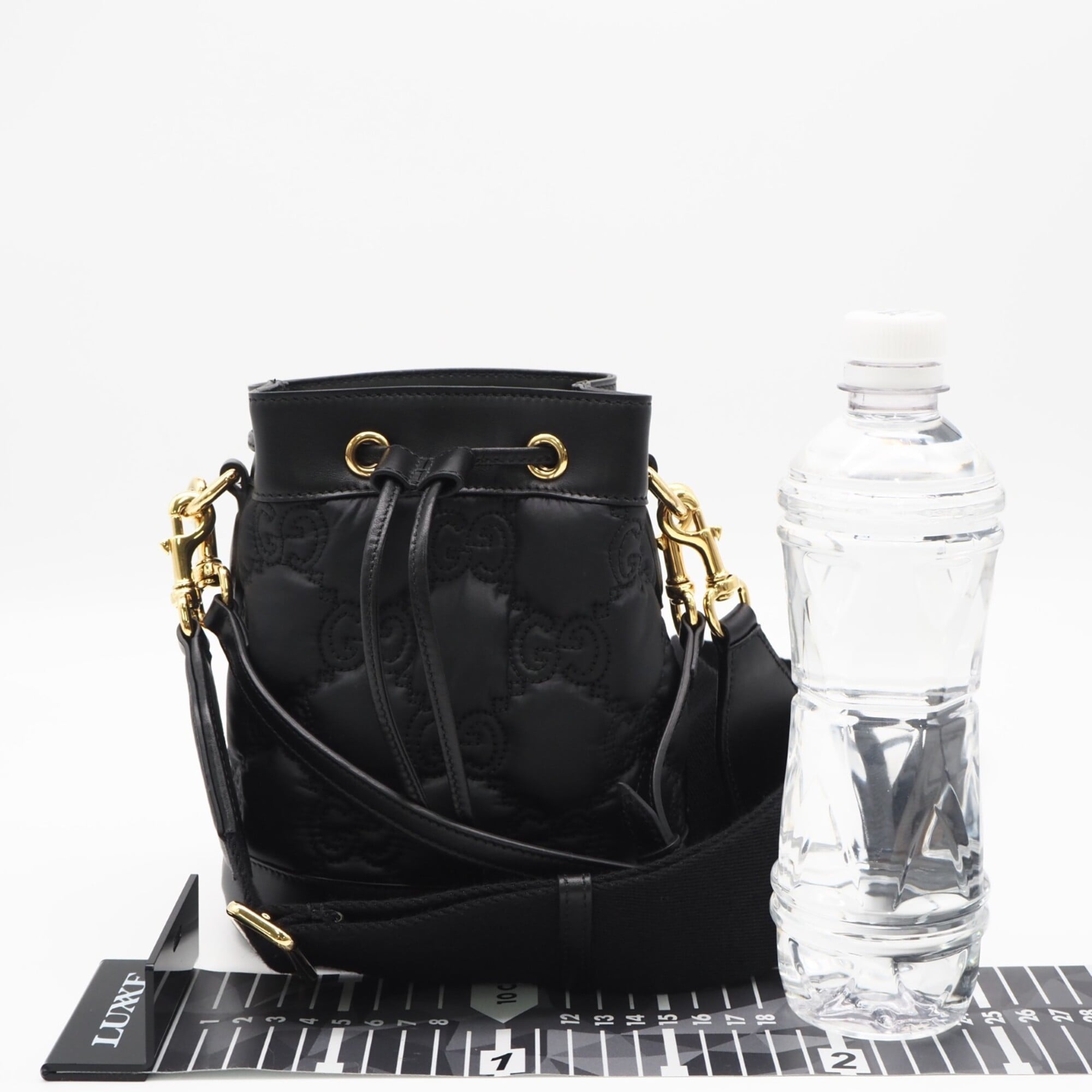 Gucci Black Purple Nylon Leather Shoulder Bag (Pre-Owned)