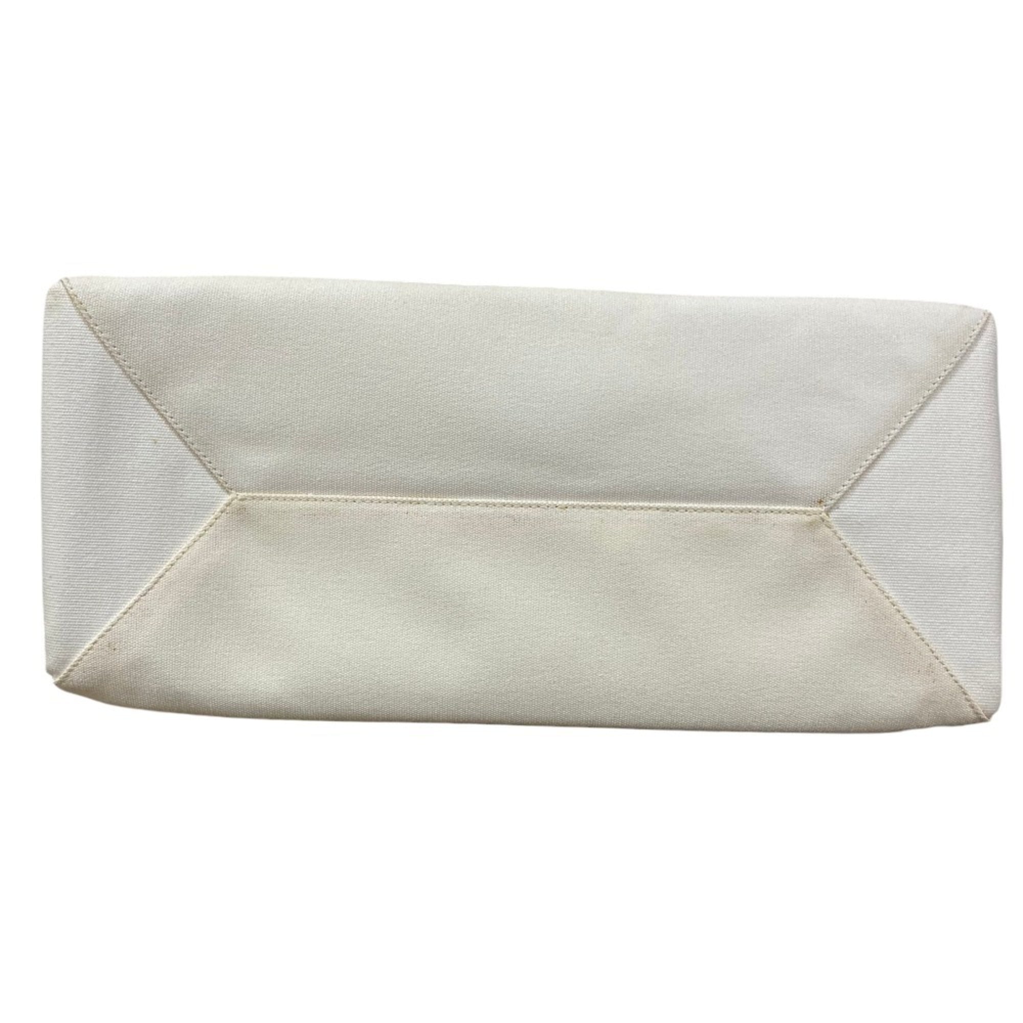 Stella Mccartney White Yellow Canvas Tote Bag (Pre-Owned)