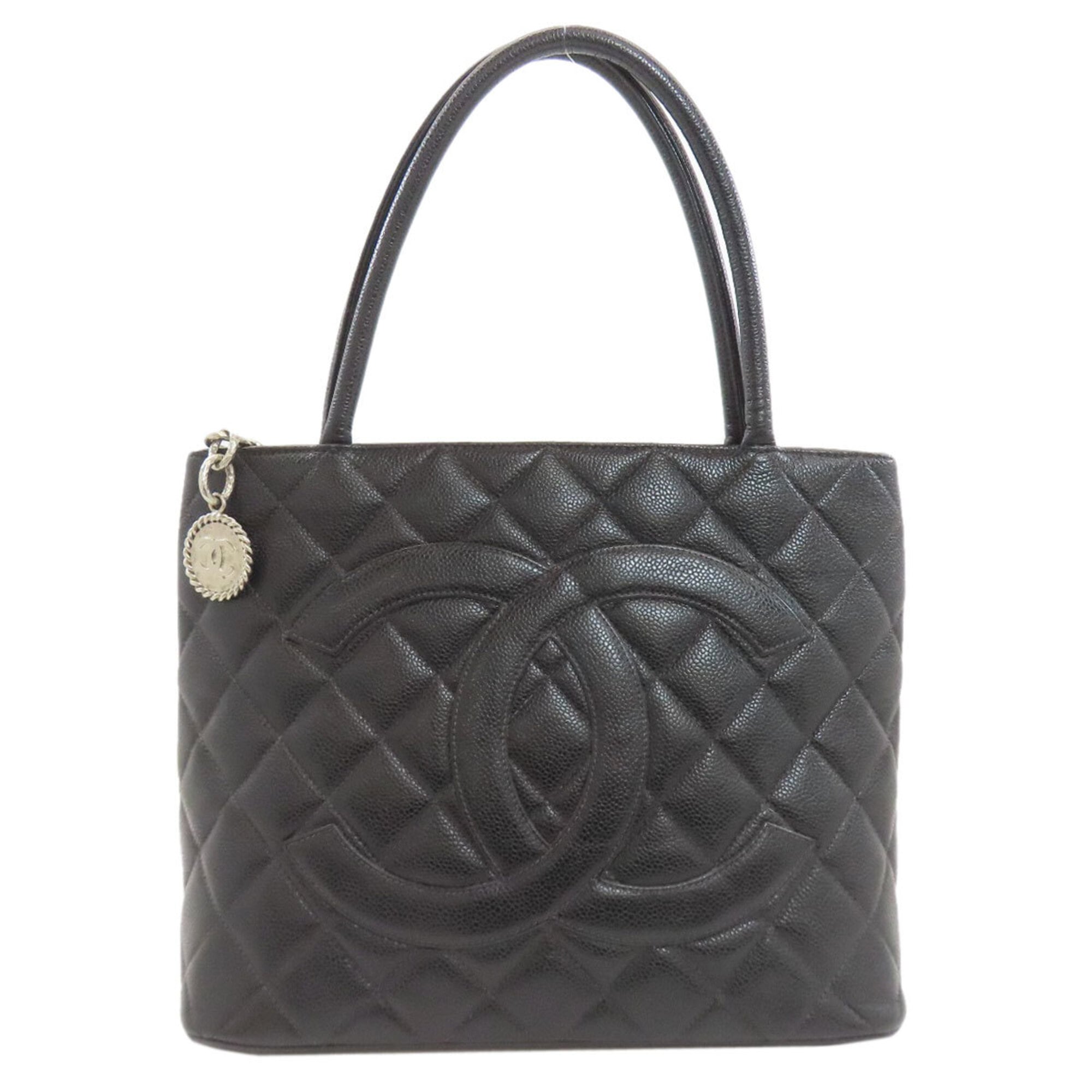 Chanel Black Leather Tote Bag (Pre-Owned)