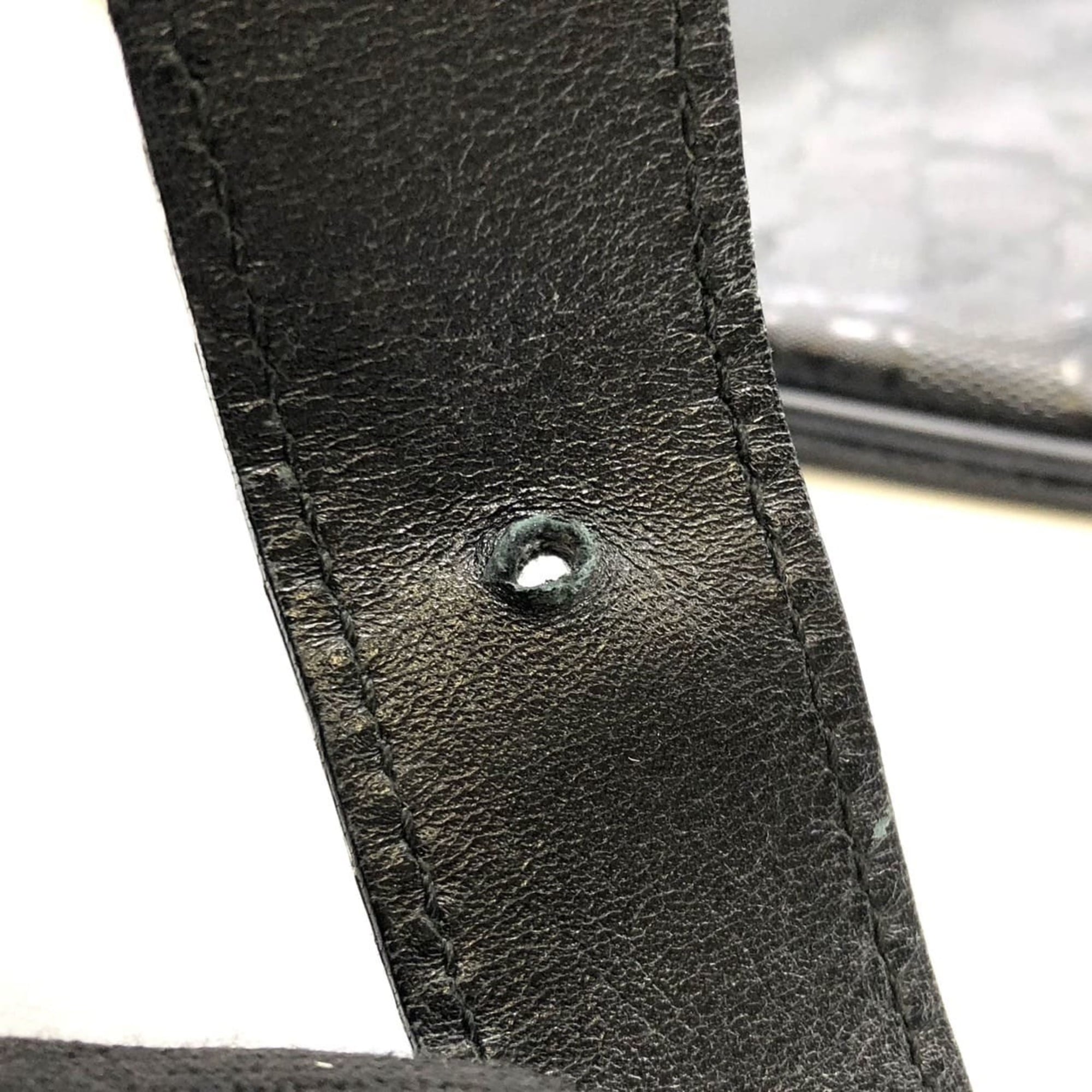 Gucci Gg Imprimé Black Canvas Leather Shoulder Bag (Pre-Owned)
