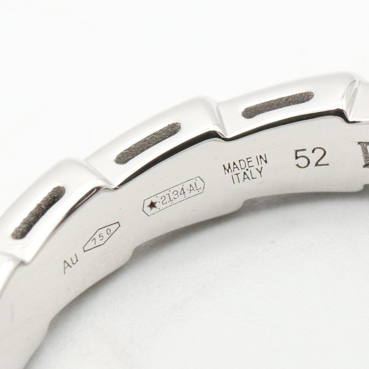 Bvlgari Silver White Gold (18K) Band Ring (Pre-Owned)