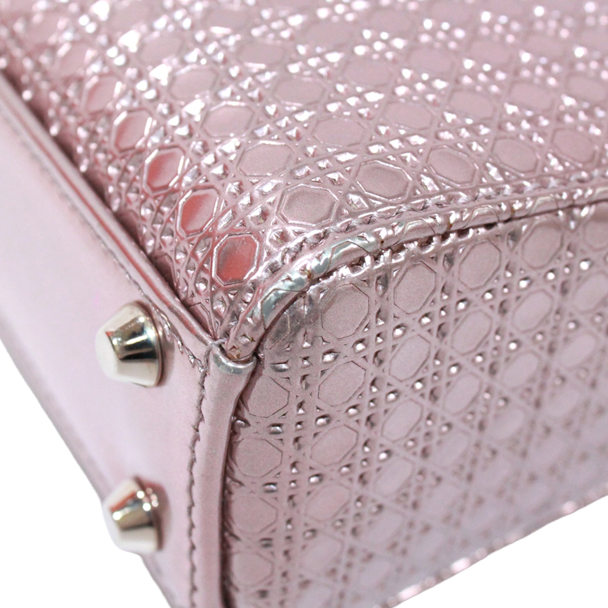 Christian Dior Metallic Pink Patent Leather Shoulder Bag (Pre-Owned)