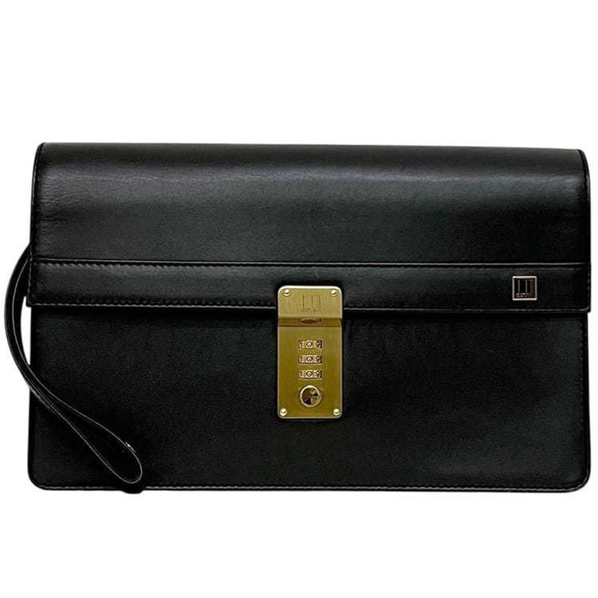 Dunhill Black Leather Clutch Bag (Pre-Owned)