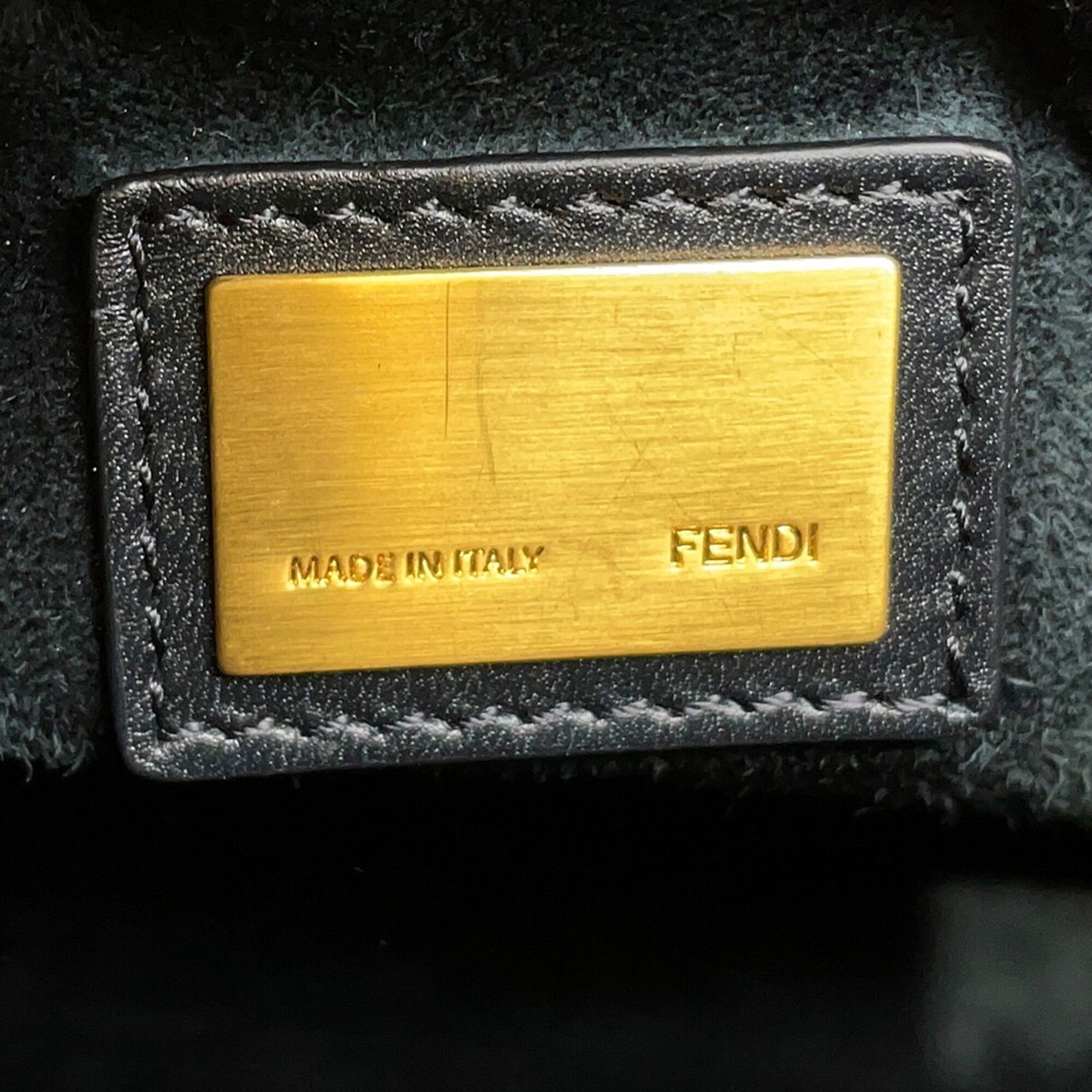 Fendi Peekaboo Black Leather Handbag Shoulder Bag (Pre-Owned)