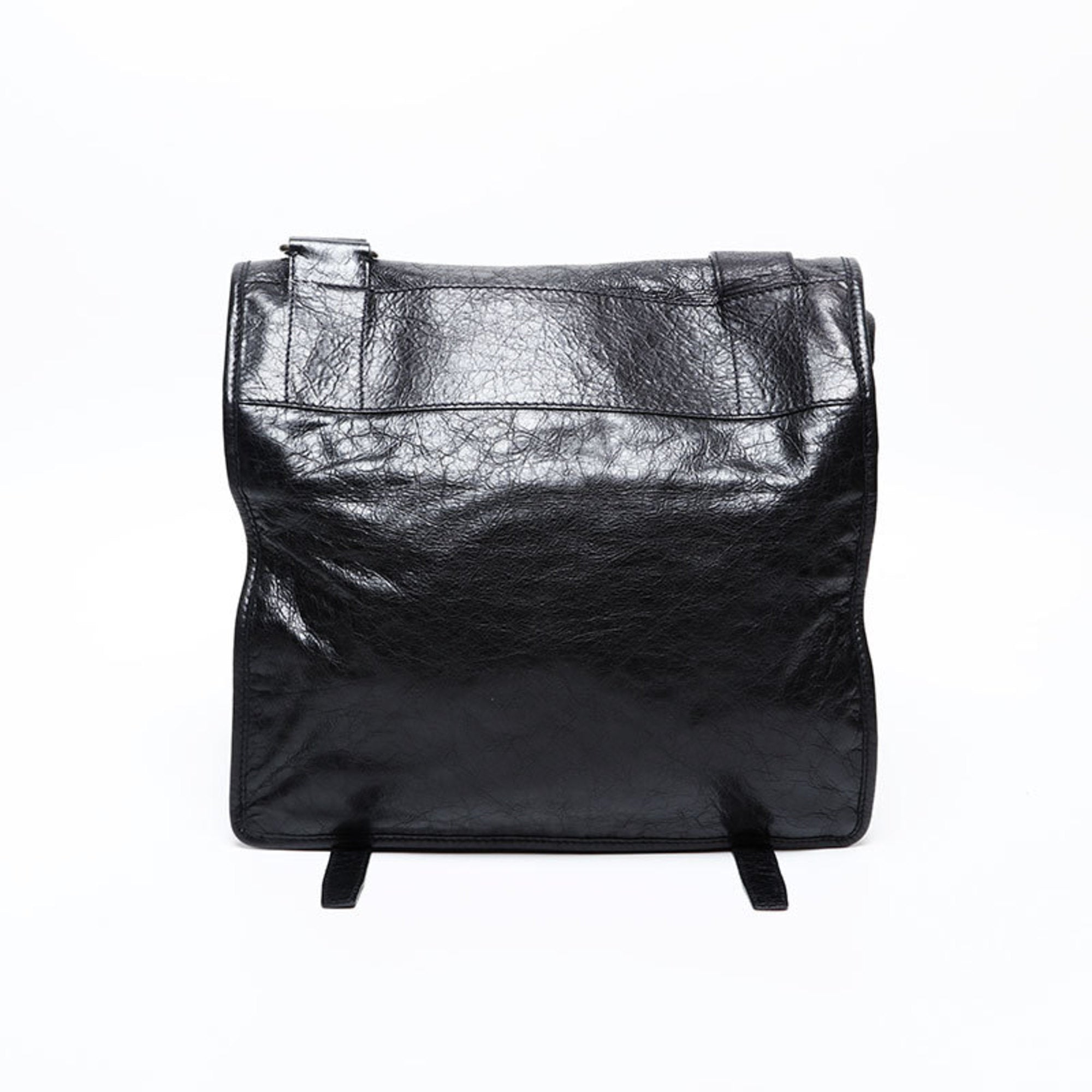 Balenciaga Black Leather Shoulder Bag (Pre-Owned)