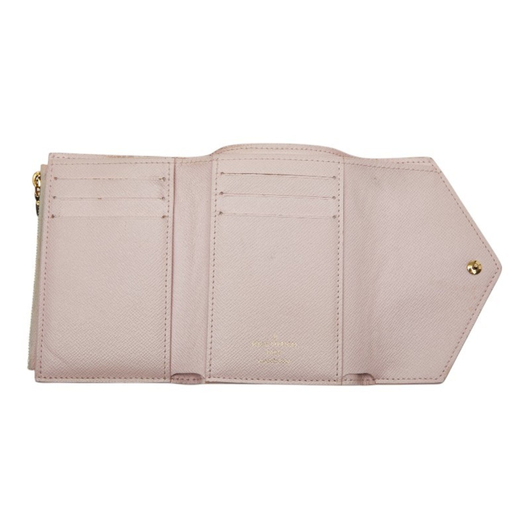 Louis Vuitton Monogram Pink Rose Clair Pvc Leather Wallet (Tri-Fold) (Pre-Owned)