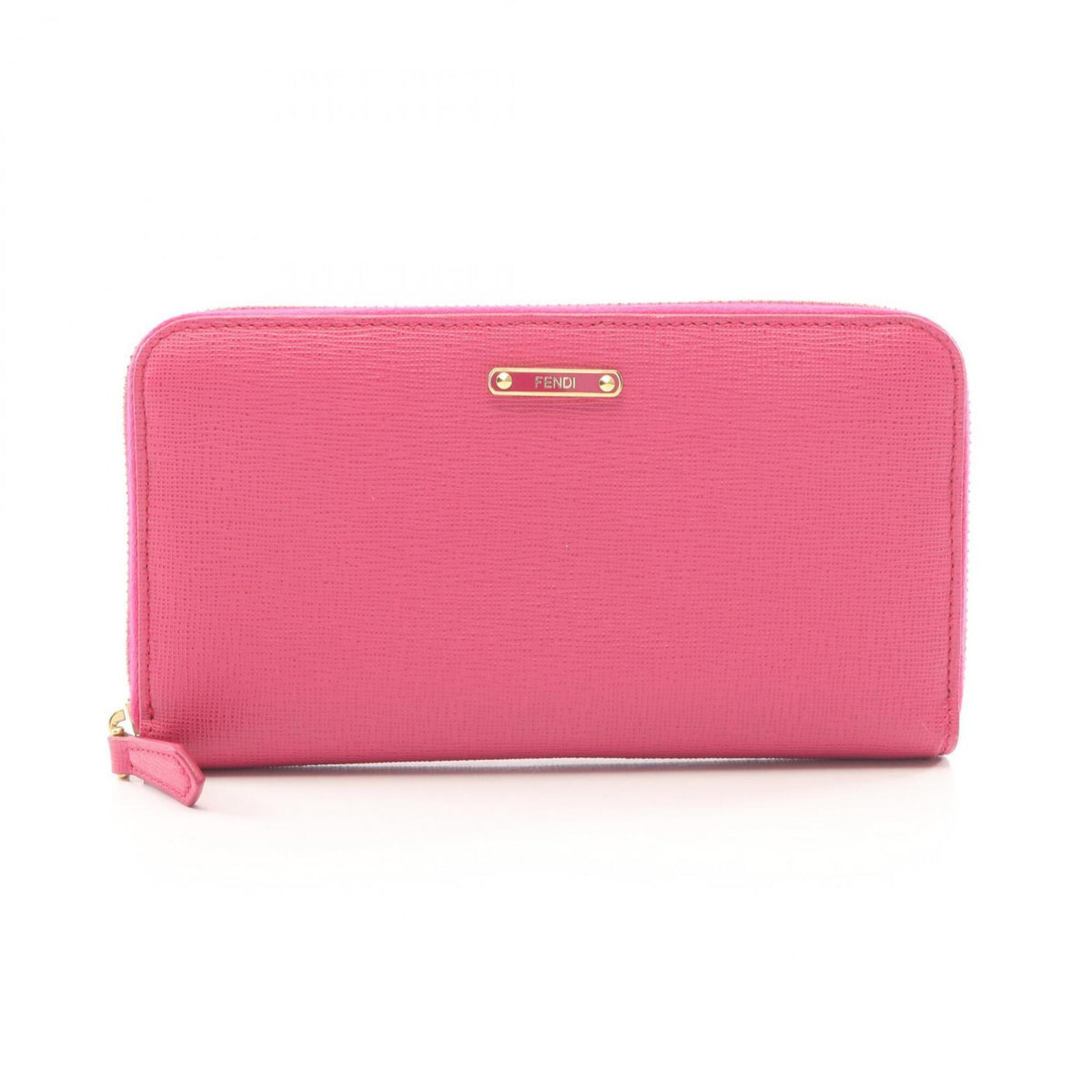 Fendi Pink Leather Long Wallet (Bi-Fold) (Pre-Owned)