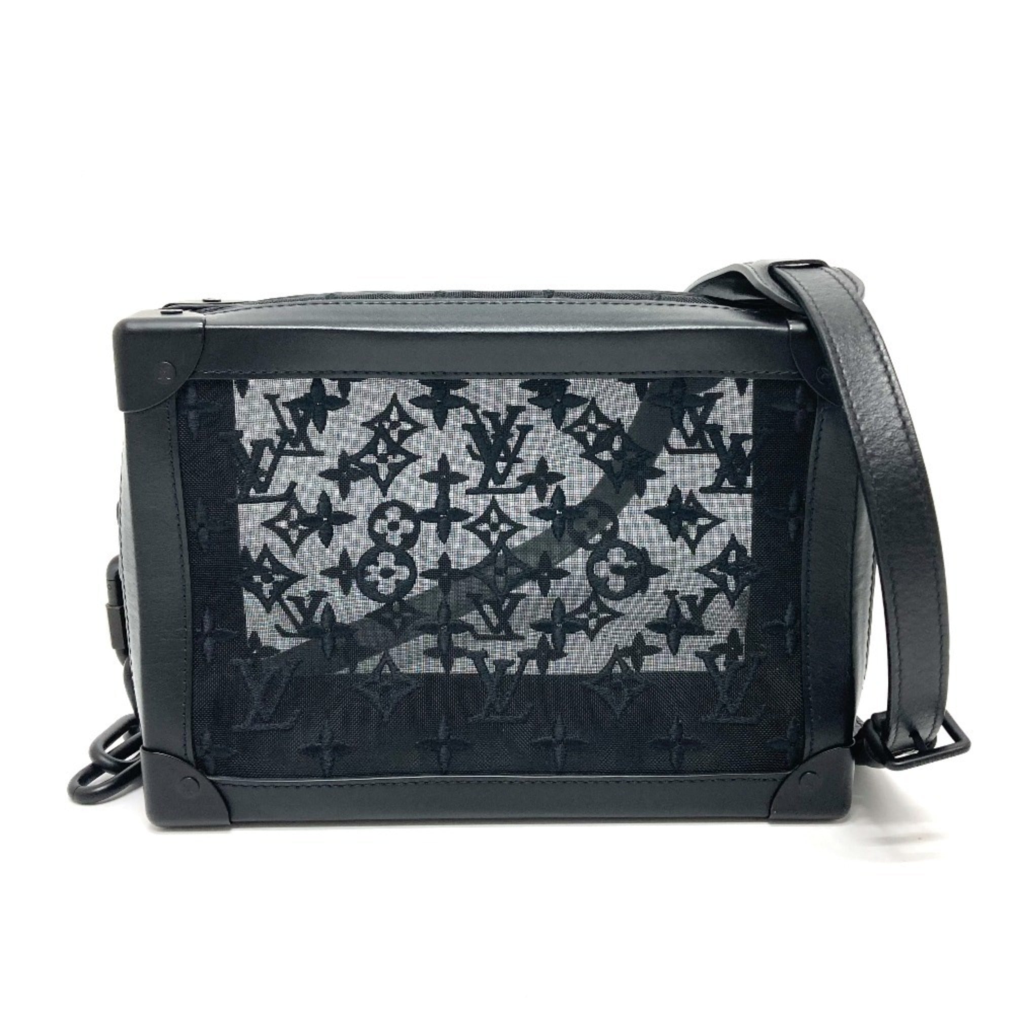 Louis Vuitton Black Mesh Leather Shoulder Bag (Pre-Owned)