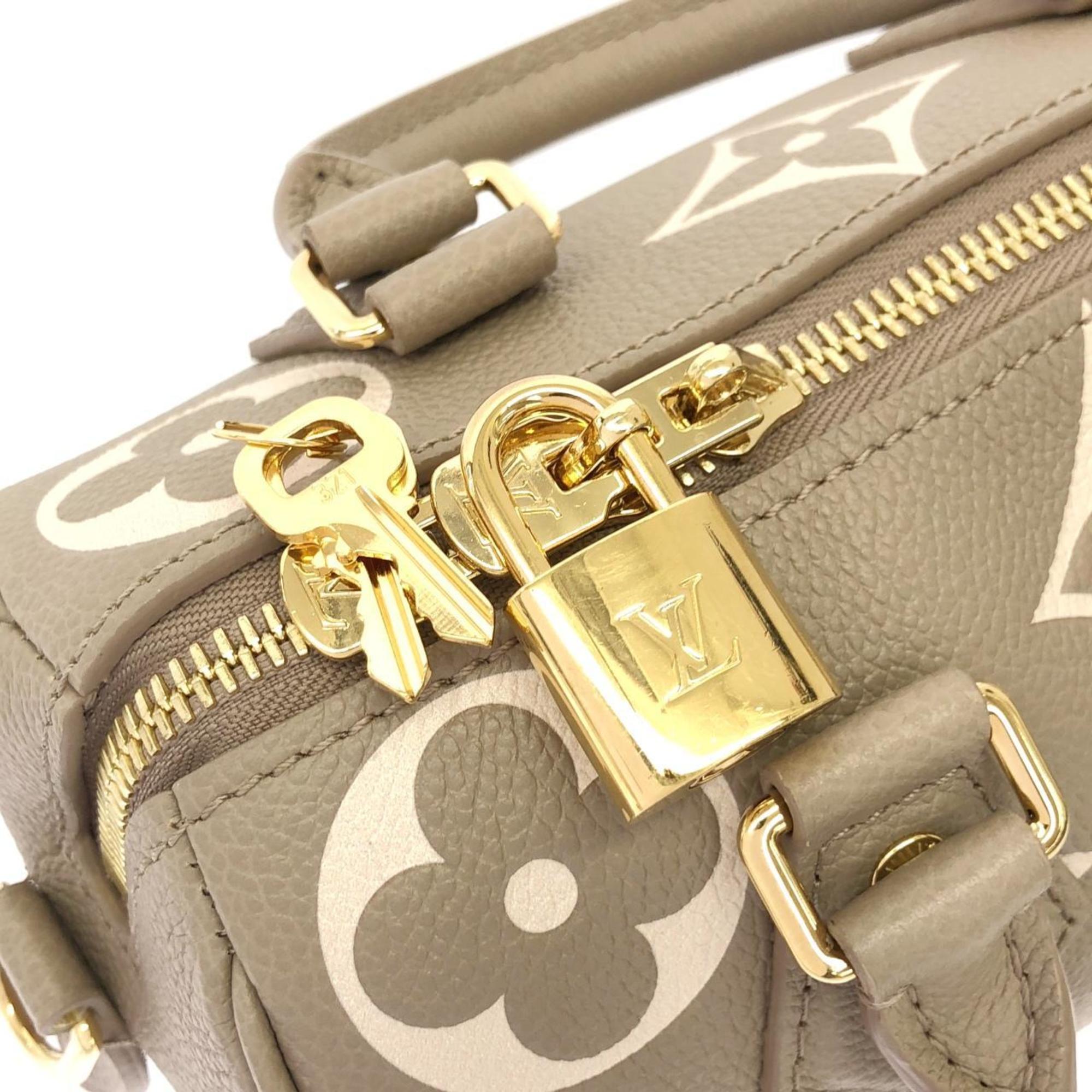 Louis Vuitton Cream Tourterelle Leather Boston Bag (Pre-Owned)