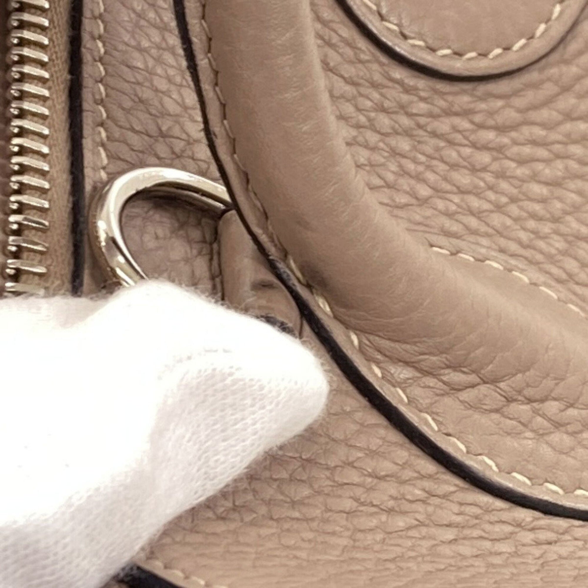 Hermes Taurillon Clemence Leather Handbag (Pre-Owned)
