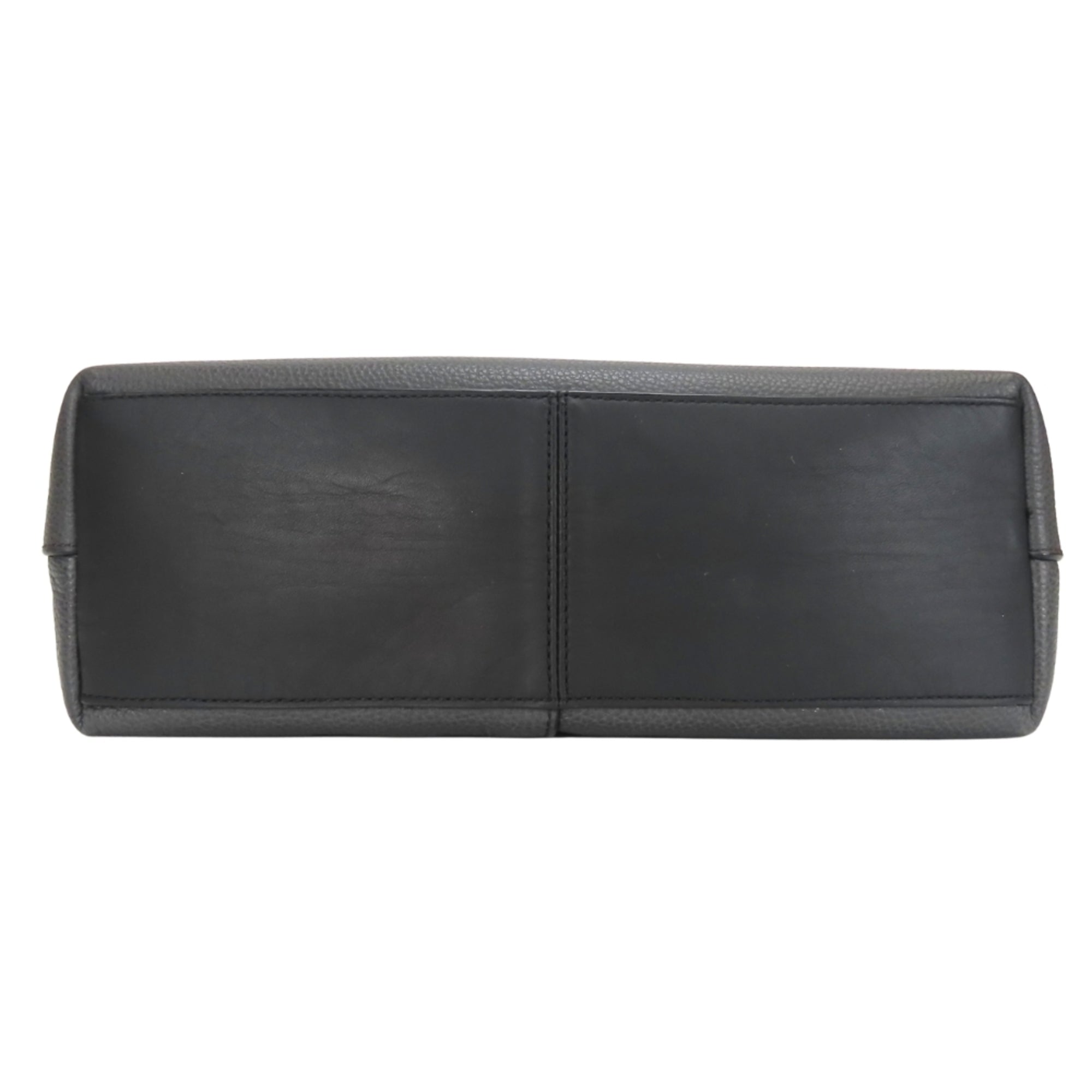 Coach Black Dark Gray Leather Shoulder Bag (Pre-Owned)