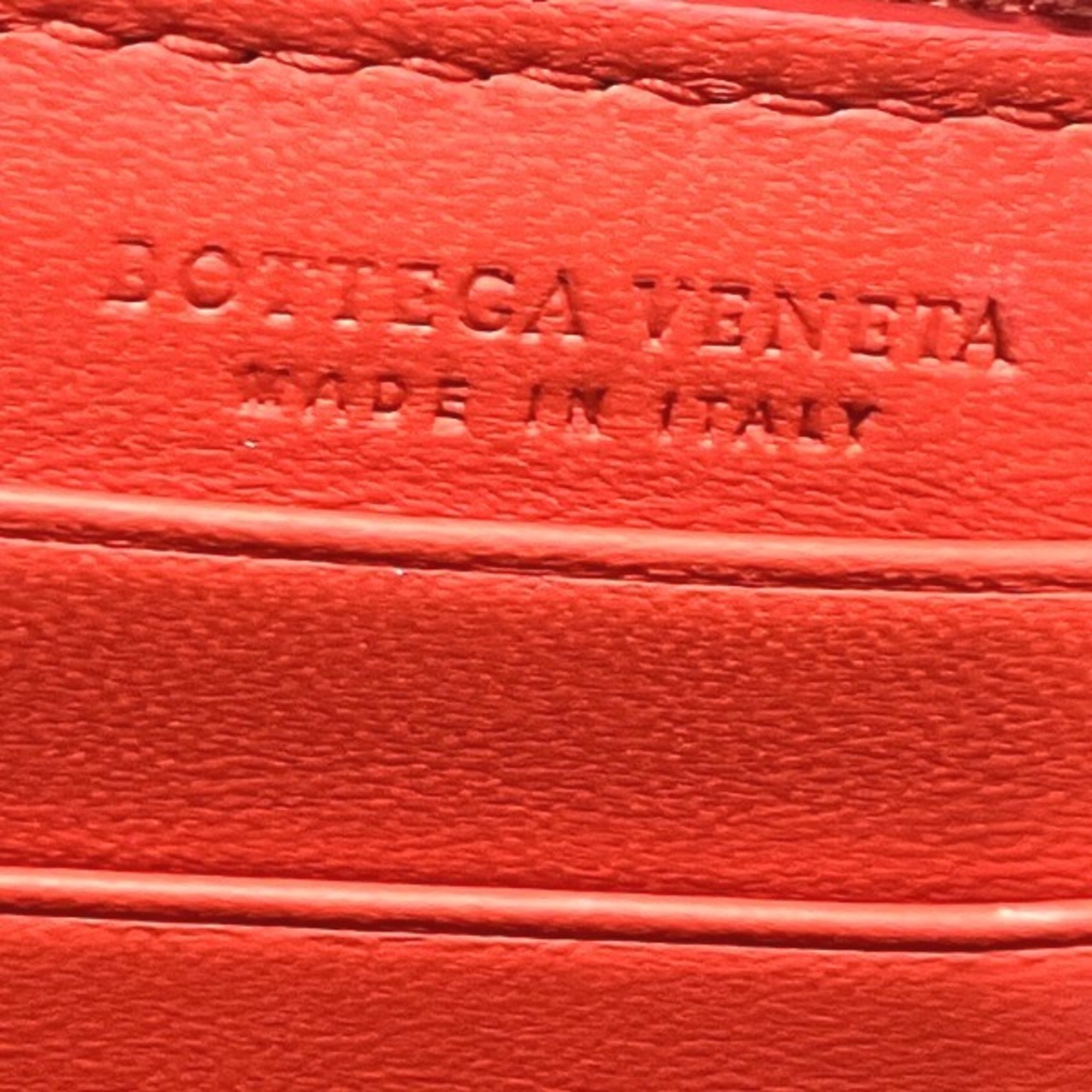 Bottega Veneta Red Color Leather Coin Purse/Coin Case (Pre-Owned)