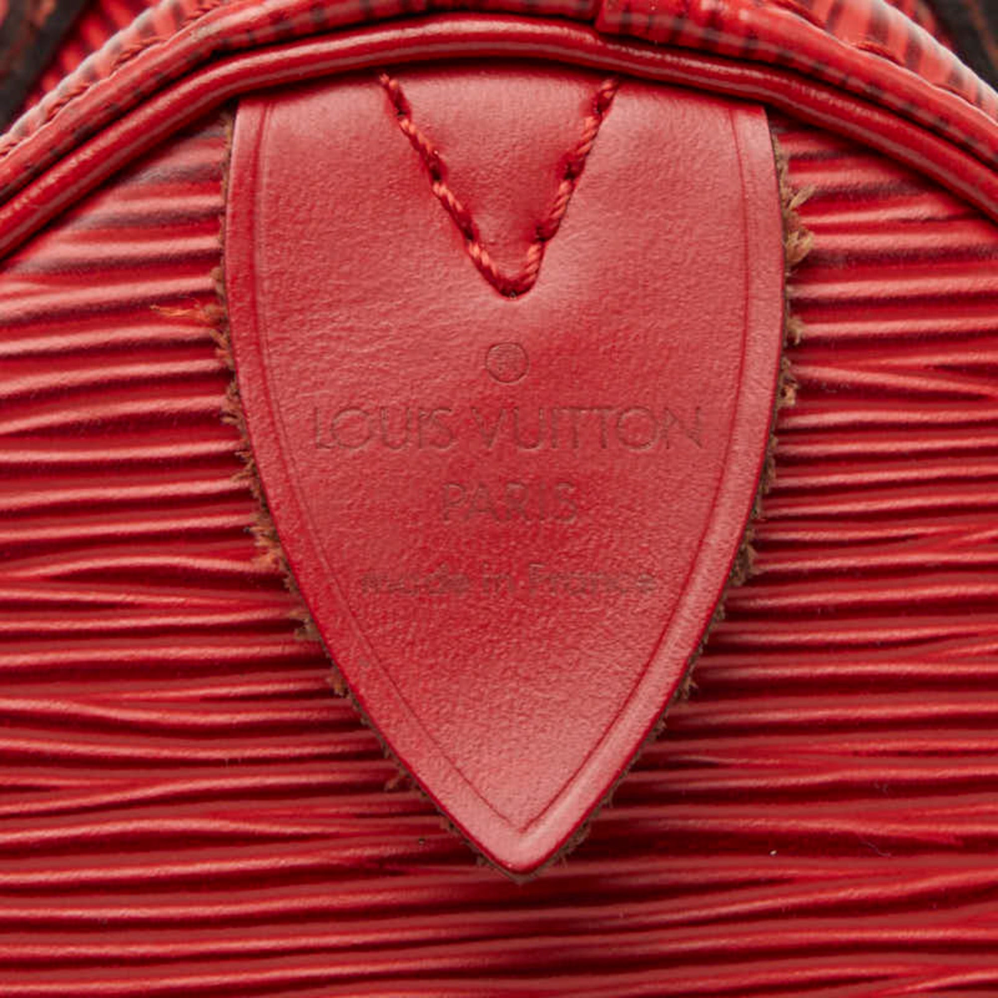 Louis Vuitton Castilian Red Leather Boston Bag Handbag (Pre-Owned)