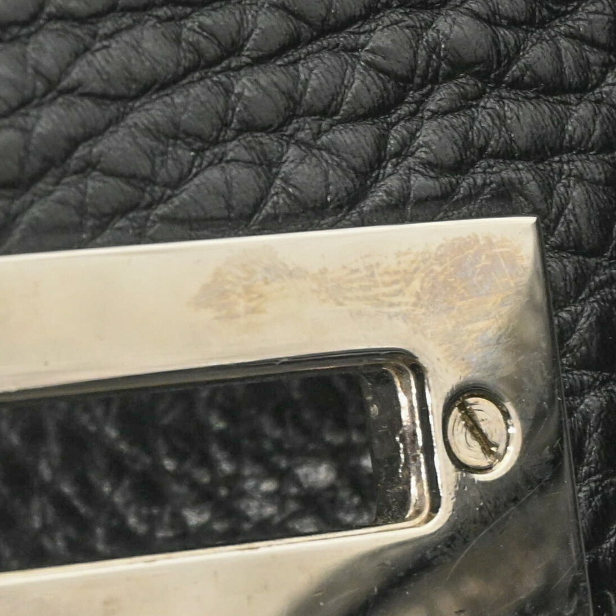 Salvatore Ferragamo Black Leather Handbag (Pre-Owned)