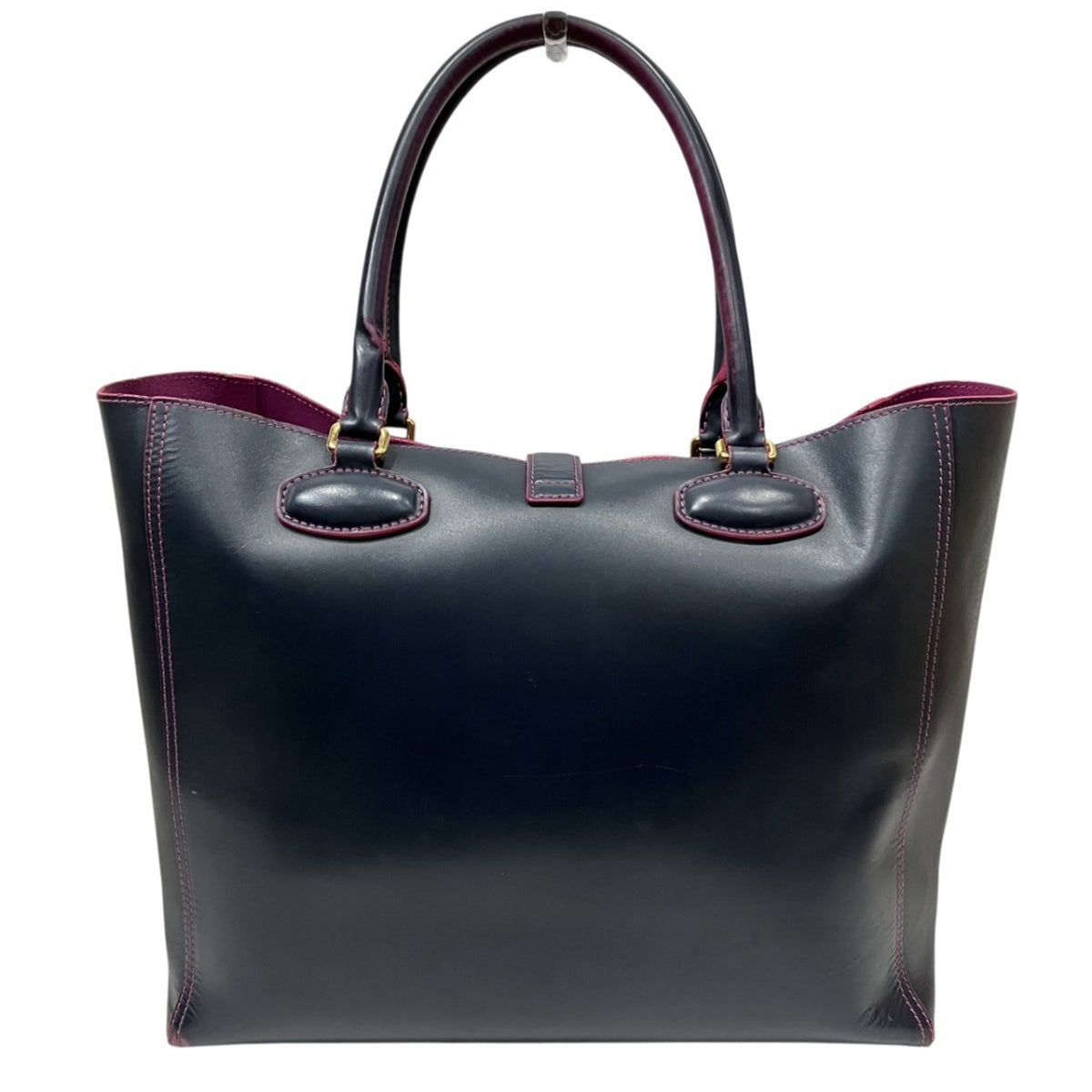 Loewe Dark Navy Pink Leather Pouch Tote Bag (Pre-Owned)