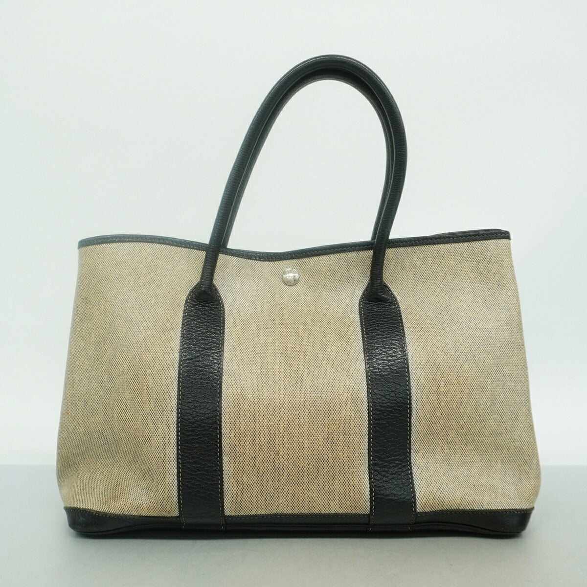 Hermes Black Toile H Tote Bag (Pre-Owned)