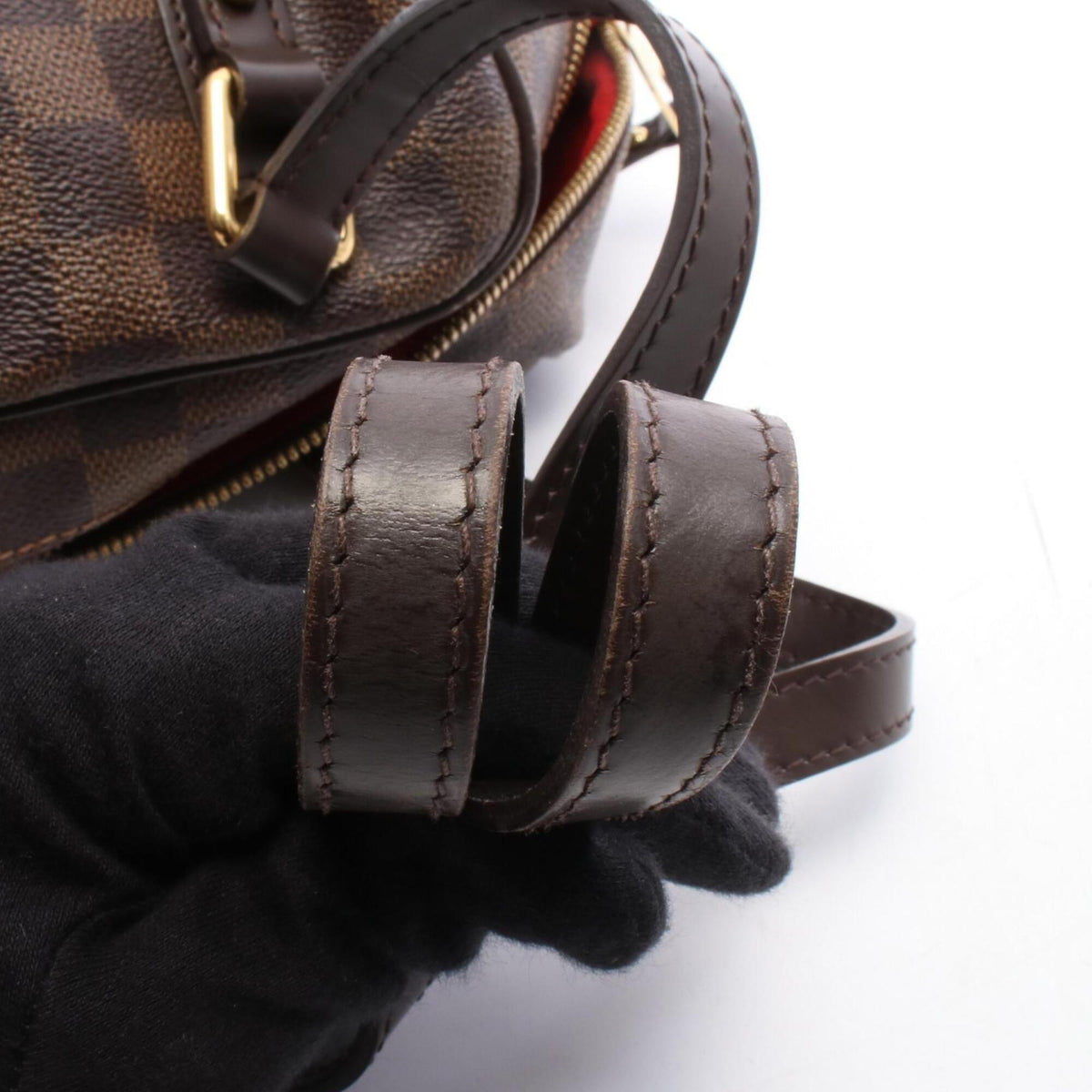 Louis Vuitton Brown Ebene Coated Canvas Leather Handbag Shoulder Bag (Pre-Owned)
