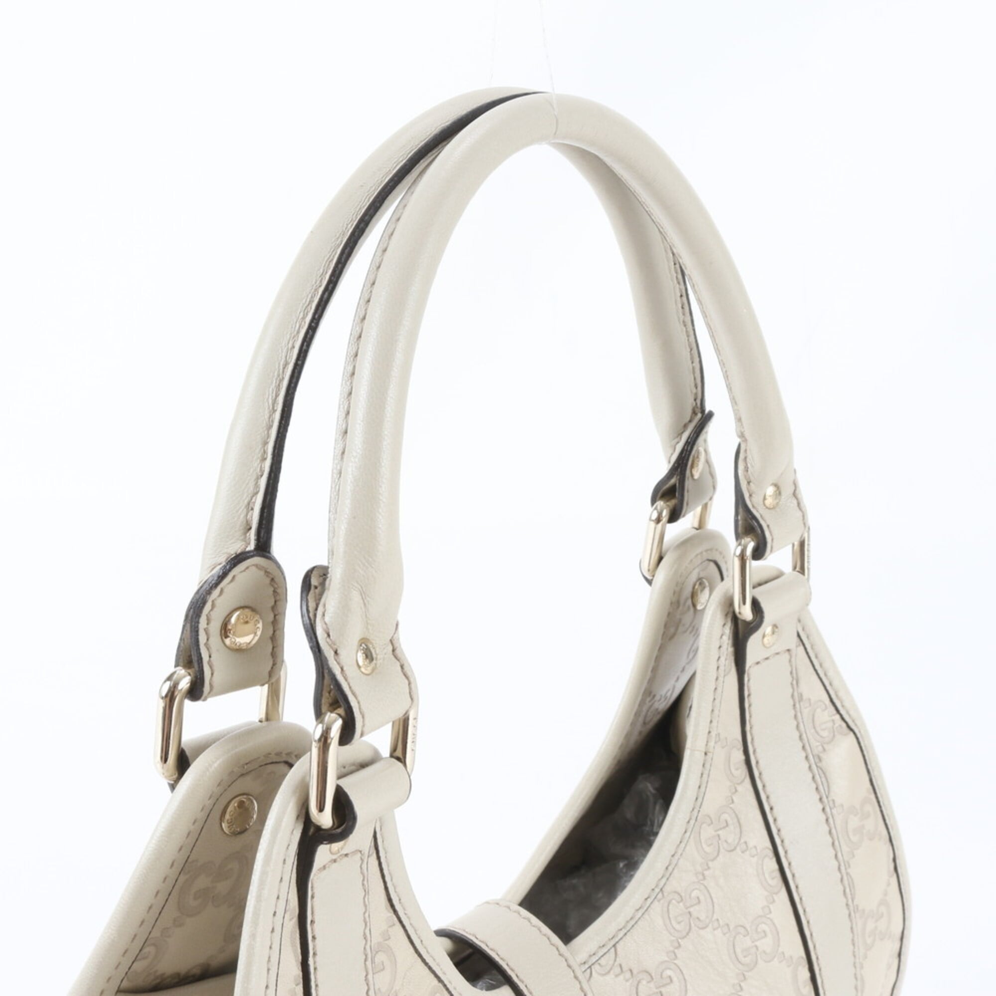 Gucci Guccissima White Leather Handbag (Pre-Owned)