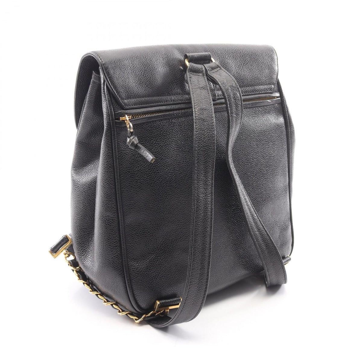 Chanel Black Grained Calfskin Backpack (Pre-Owned)
