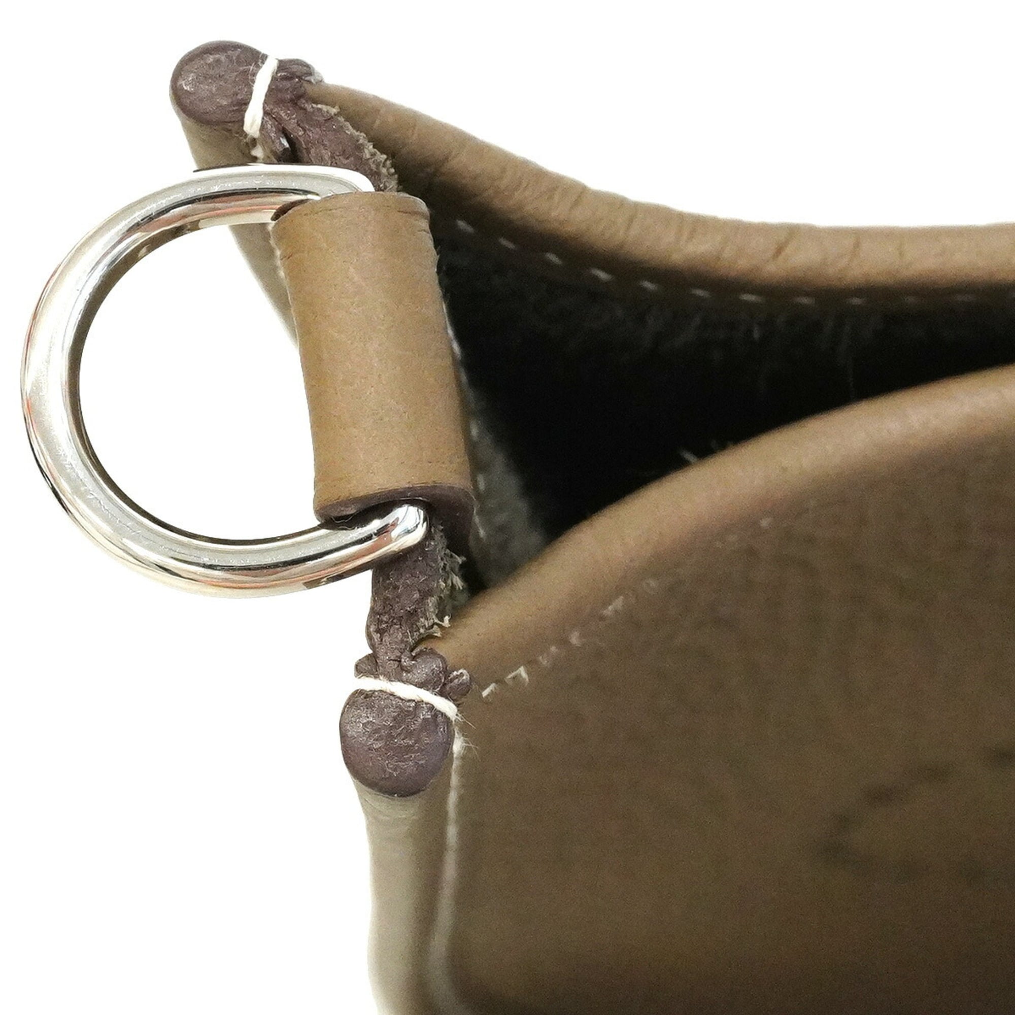 Hermes Etoupe Gray Taurillon Clemence Leather Shoulder Bag (Pre-Owned)