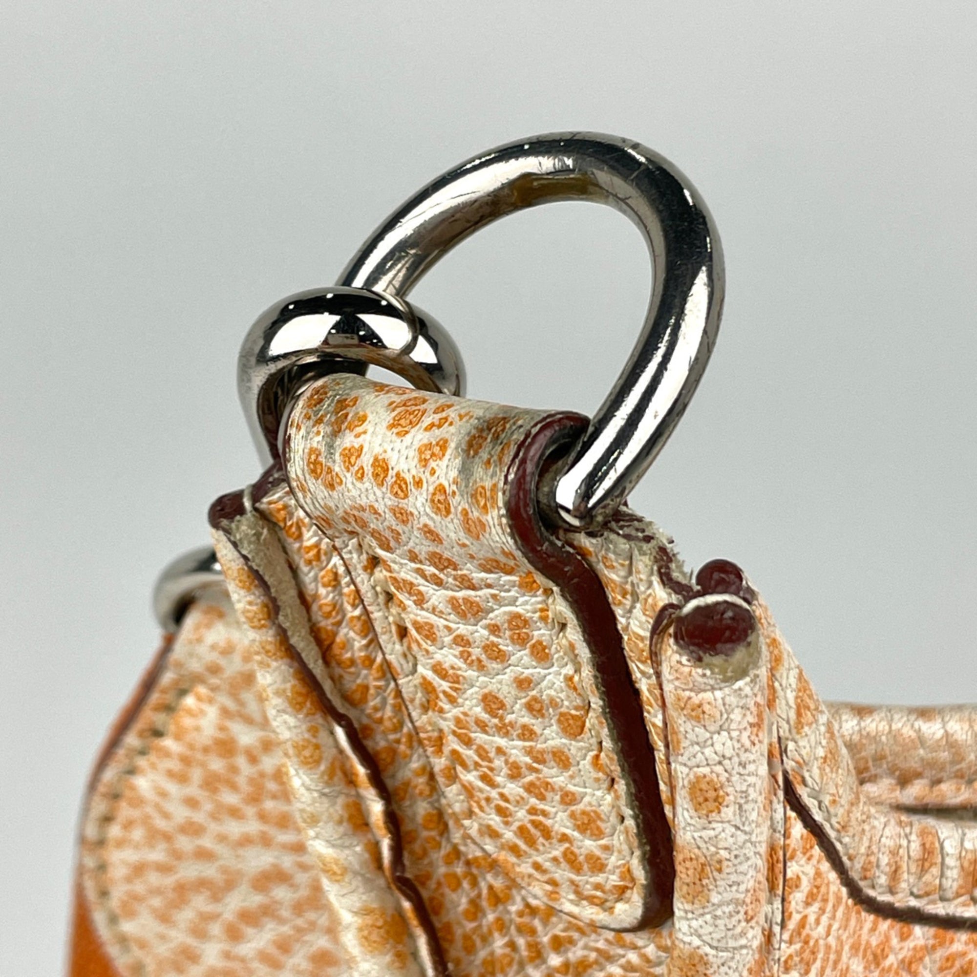 Hermes Evelyne Orange Leather Shoulder Bag (Pre-Owned)