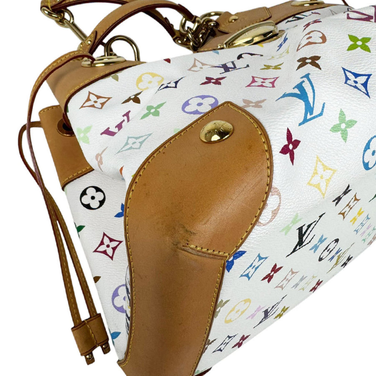 Louis Vuitton Blanc Multi-Color Monogram Multicolore Handbag (Pre-Owned)