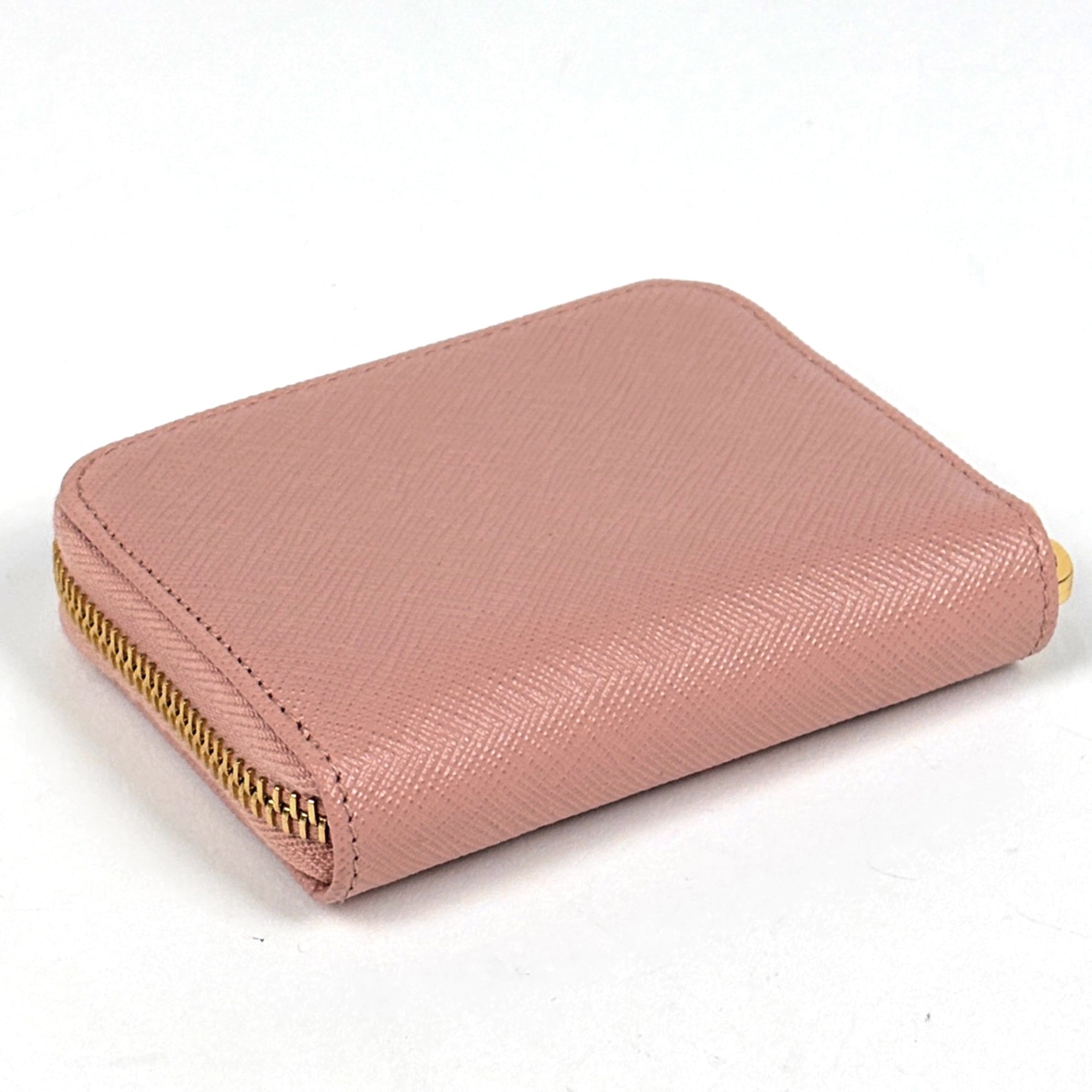 Prada Pink Saffiano Coin Purse/Coin Case (Pre-Owned)
