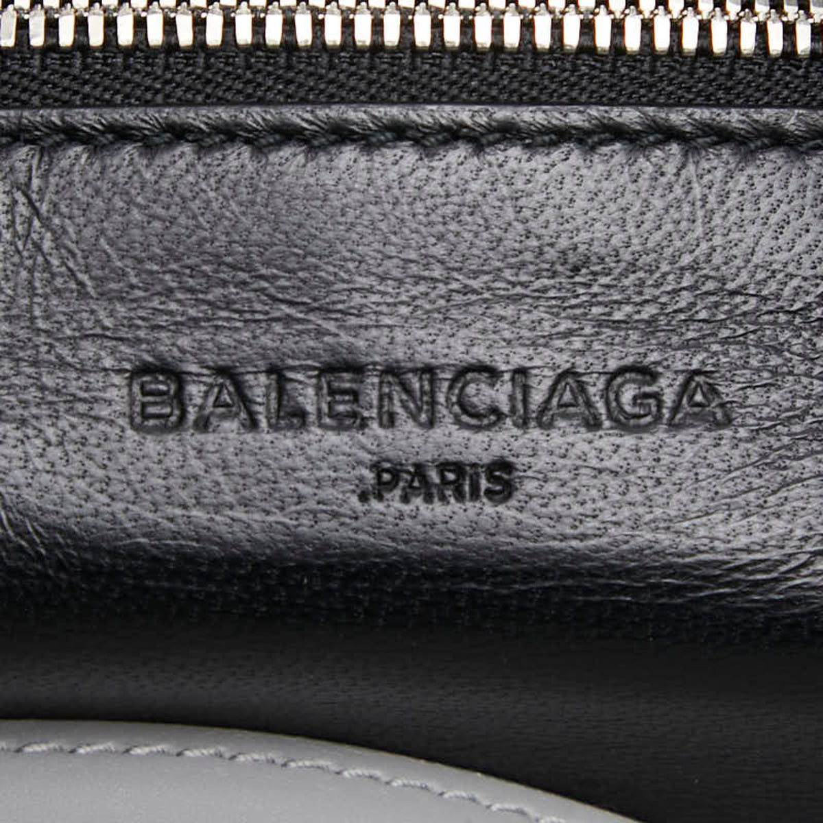 Balenciaga Gray Metal Leather Handbag Tote Bag (Pre-Owned)
